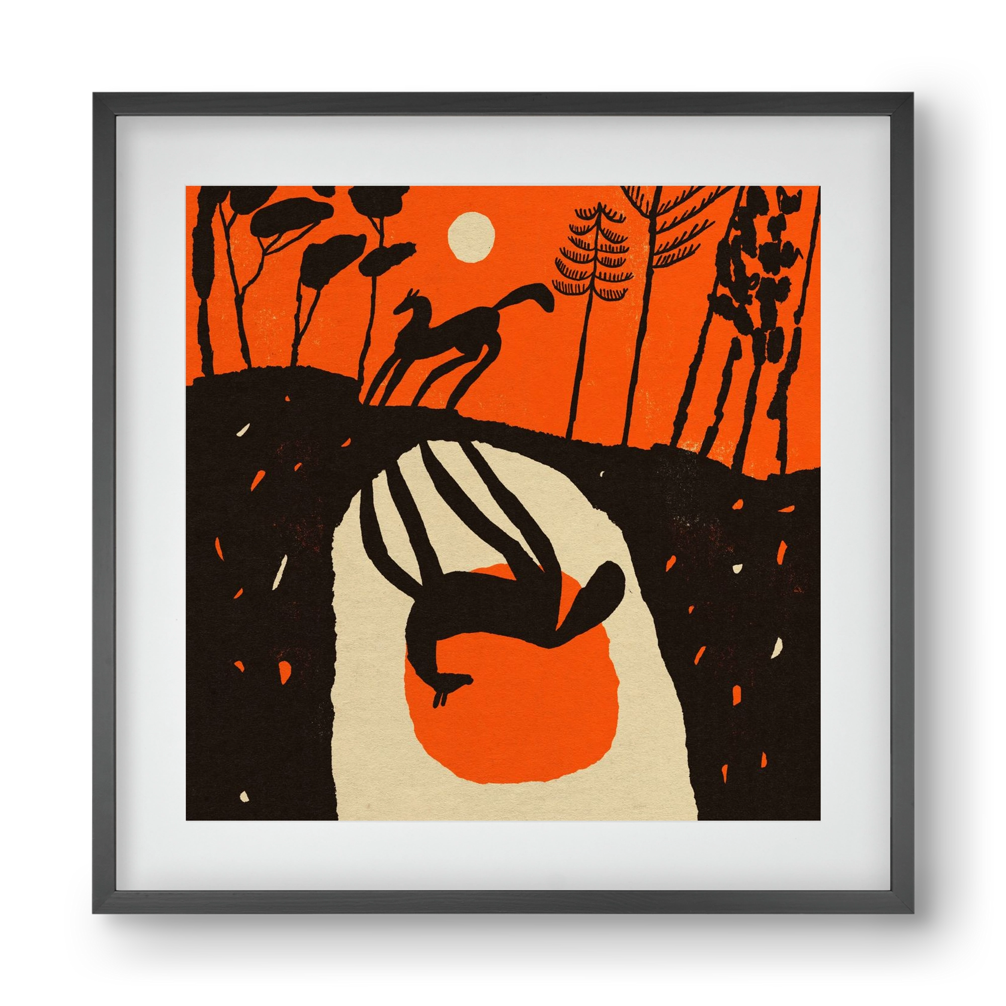 Sunset shadow, 40x40 cm (30x30 cm), Fekete keret, paszpartuval