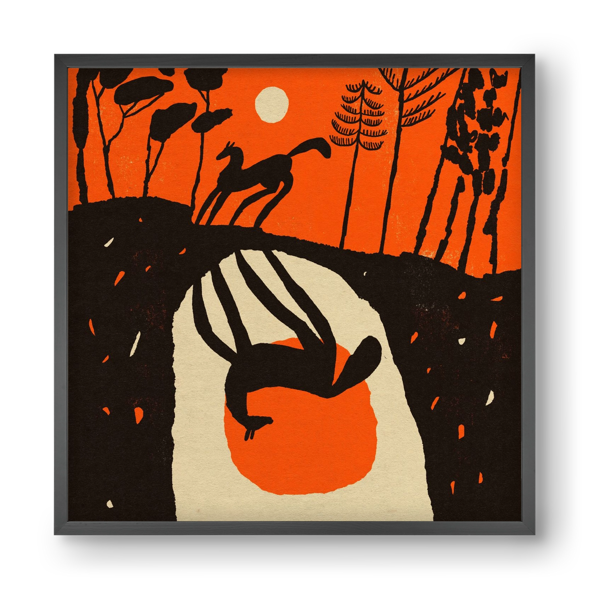 Sunset shadow, 40x40 cm (40x40 cm), Fekete keret