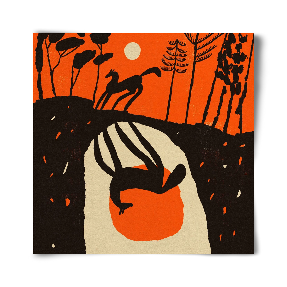 Sunset shadow, 40x40 cm, Keret nélkül