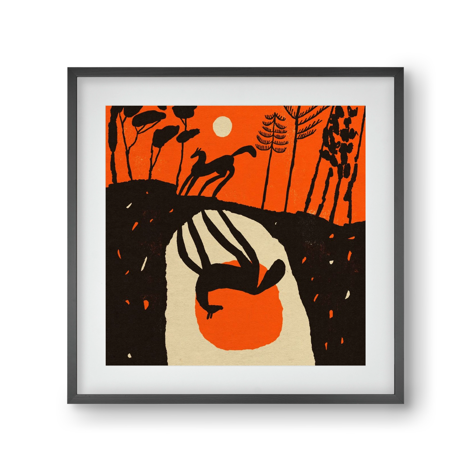 Sunset shadow, 30x30 cm (20x20 cm), Fekete keret, paszpartuval