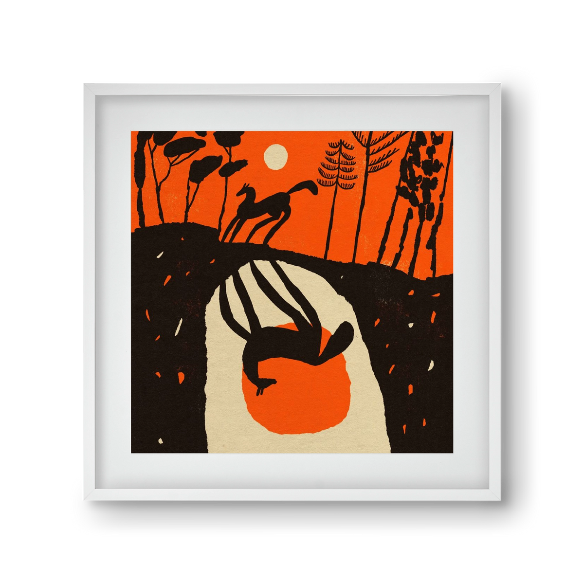 Sunset shadow, 30x30 cm (20x20 cm), Fehér keret, paszpartuval