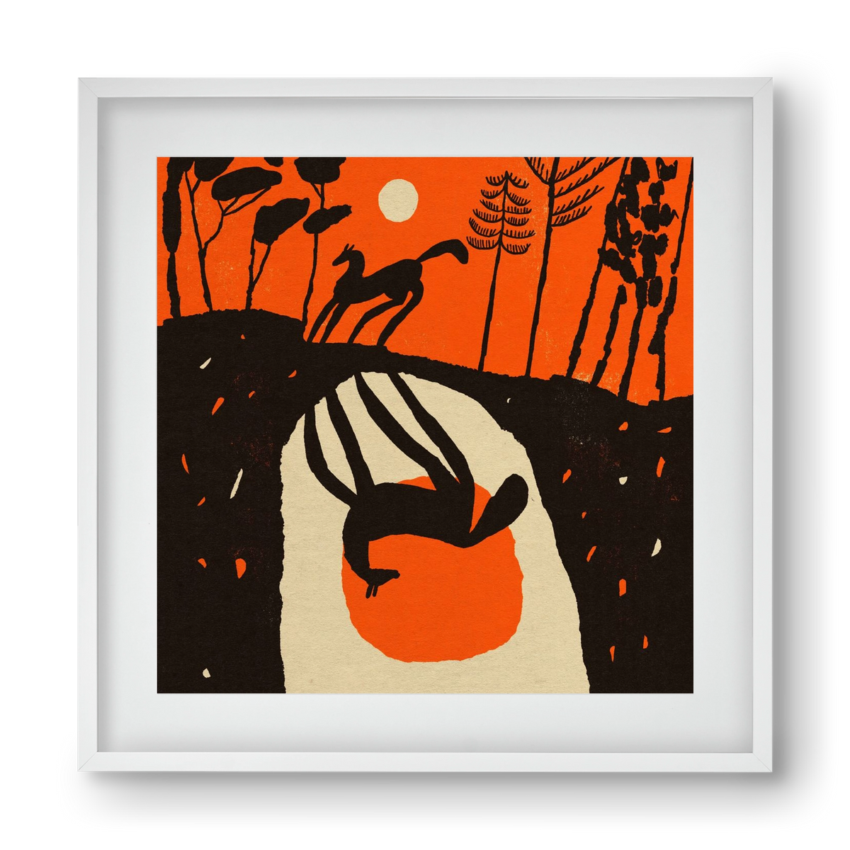 Sunset shadow, 40x40 cm (30x30 cm), Fehér keret, paszpartuval