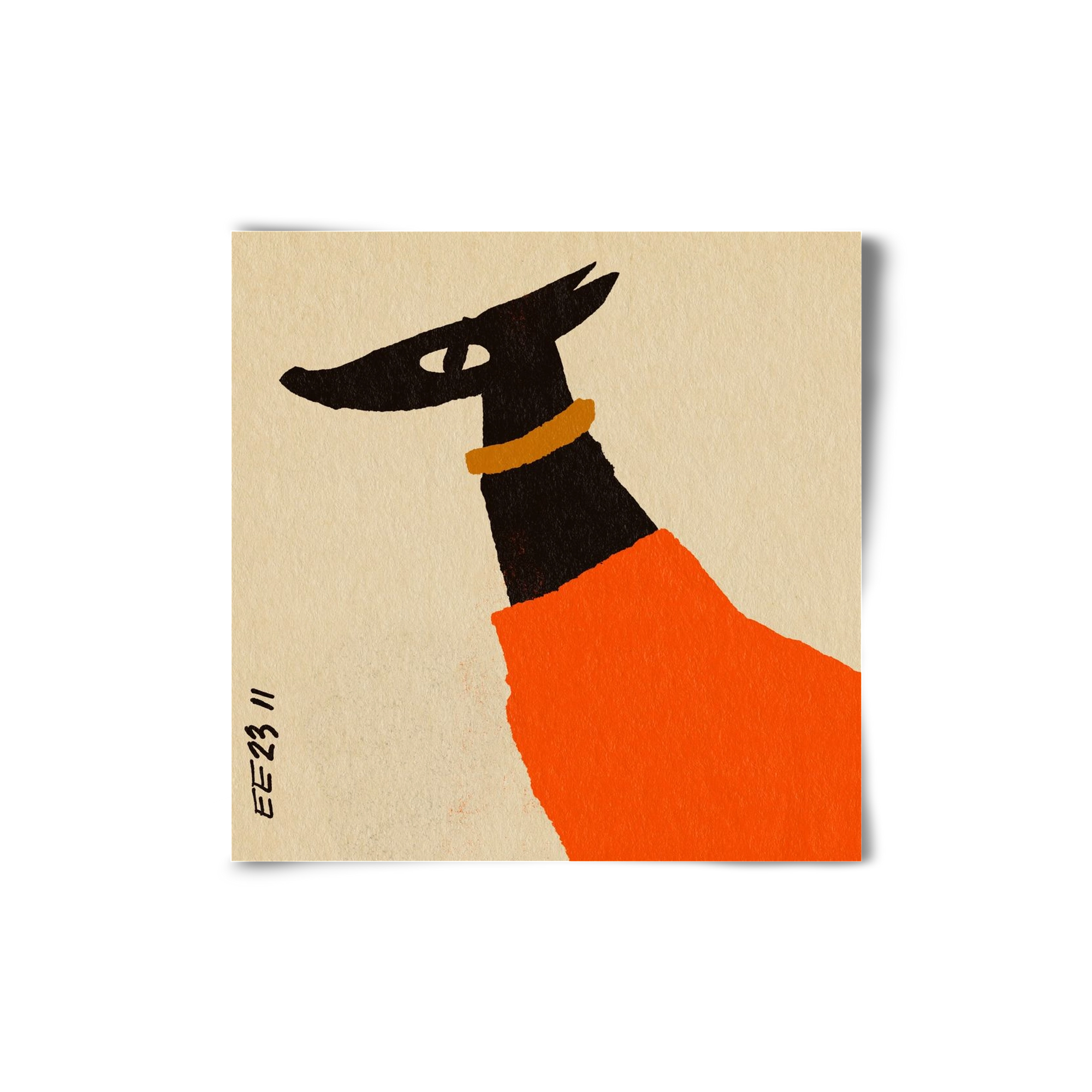 Sonja in red jumper , 20x20 cm, Keret nélkül