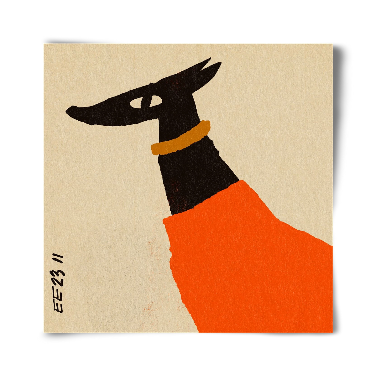 Sonja in red jumper , 40x40 cm, Keret nélkül