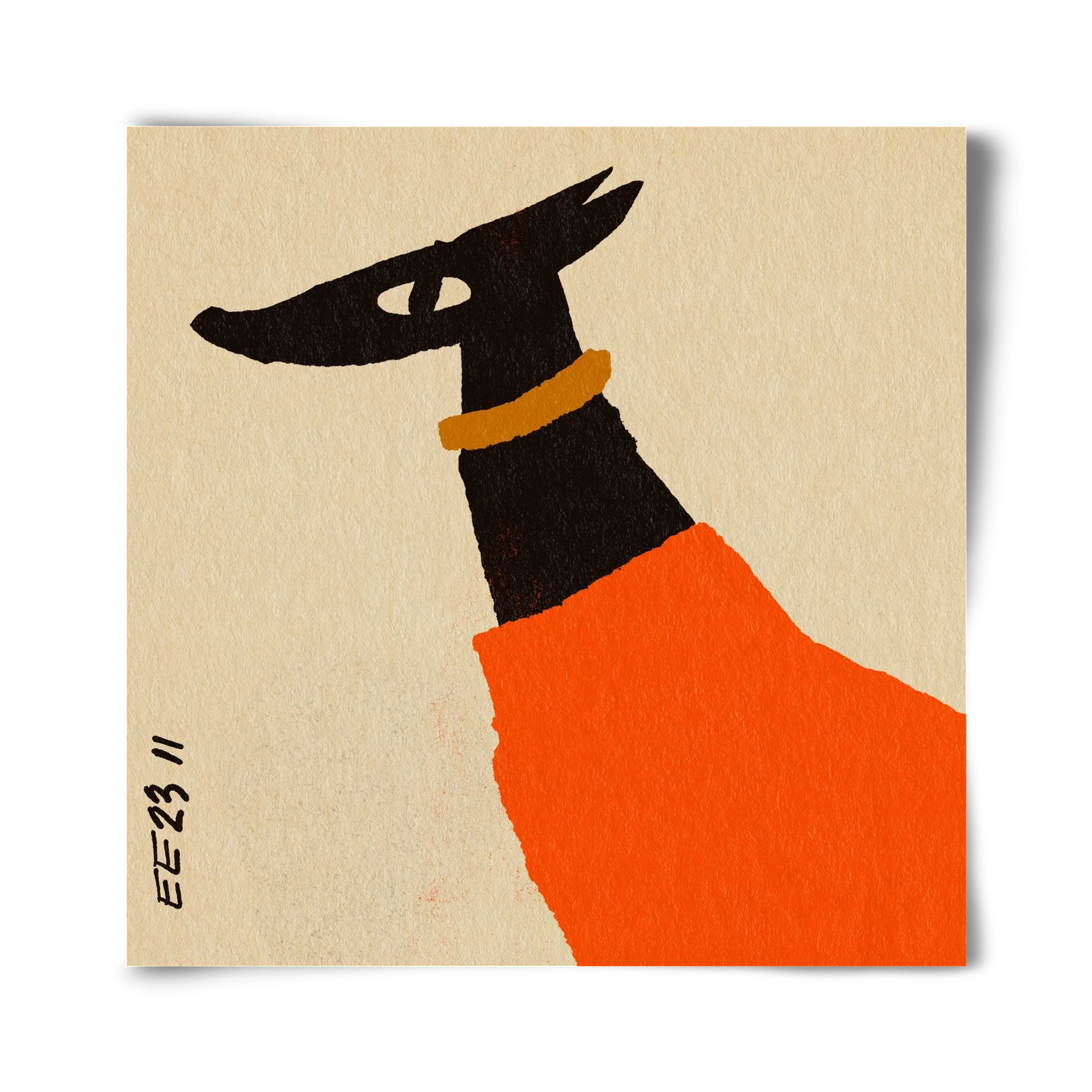 Sonja in red jumper , 40x40 cm, Keret nélkül