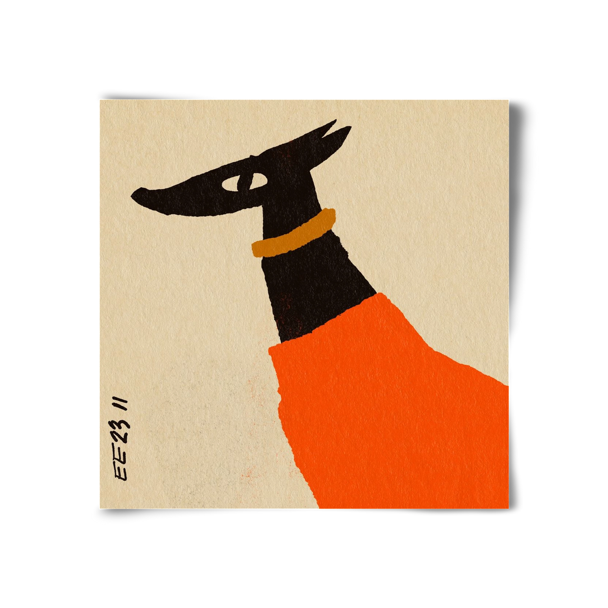 Sonja in red jumper , 30x30 cm, Keret nélkül