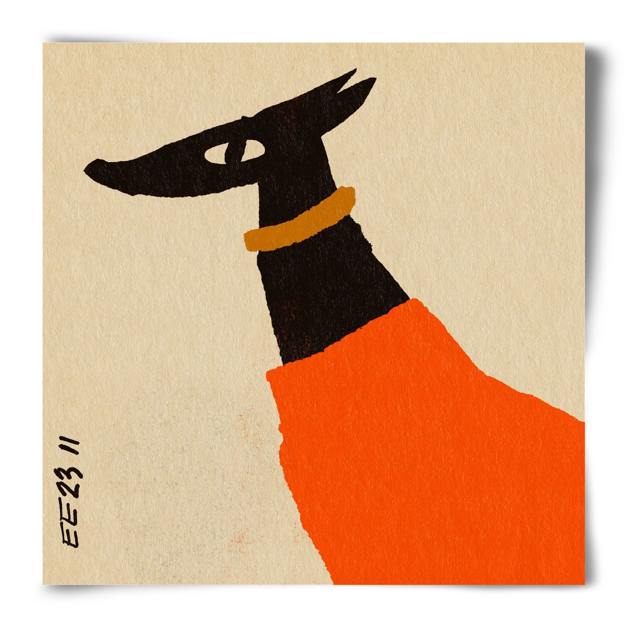 Sonja in red jumper , 50x50 cm, Keret nélkül