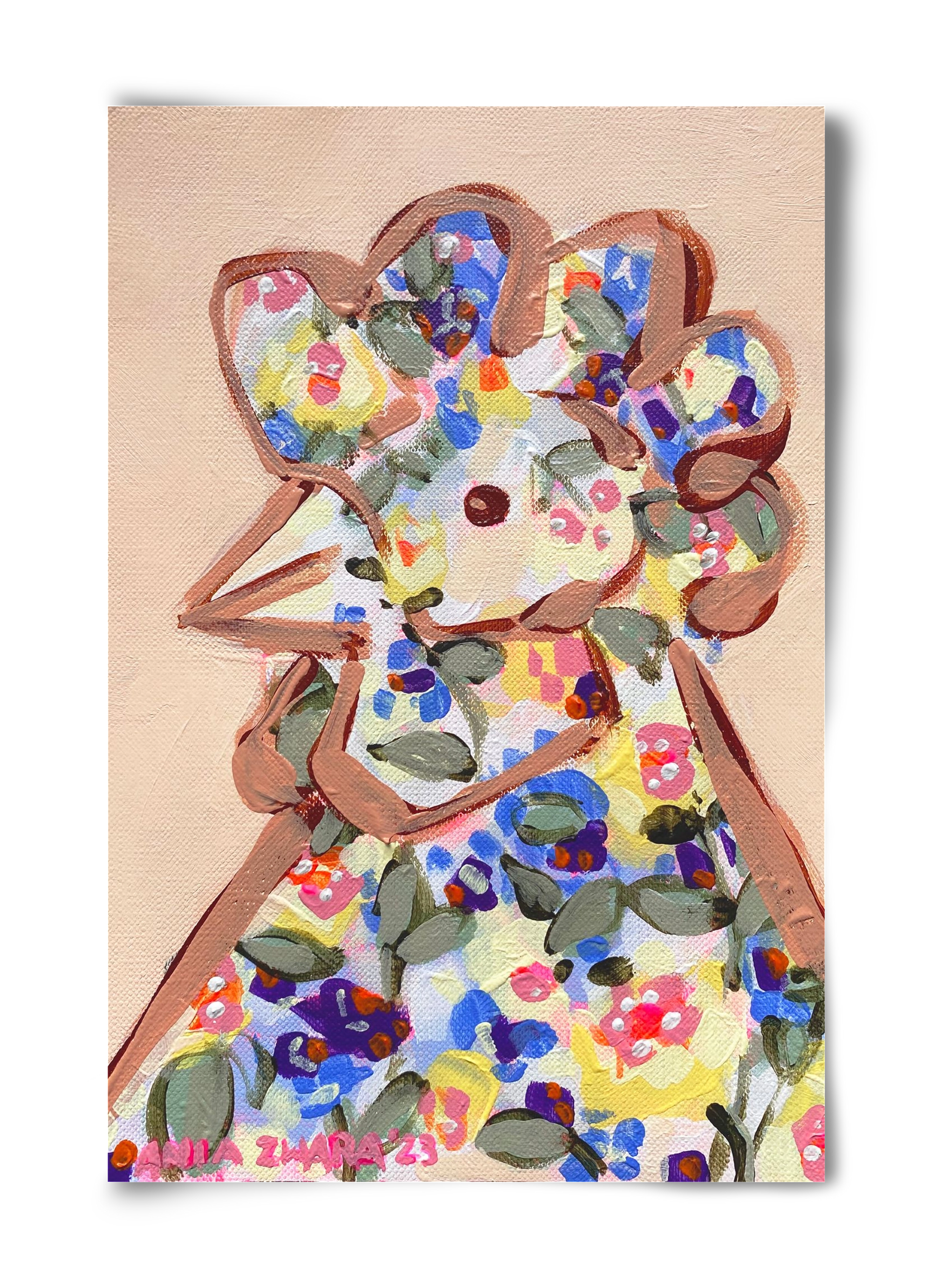 Spring mama hen, 40x60 cm, Keret nélkül