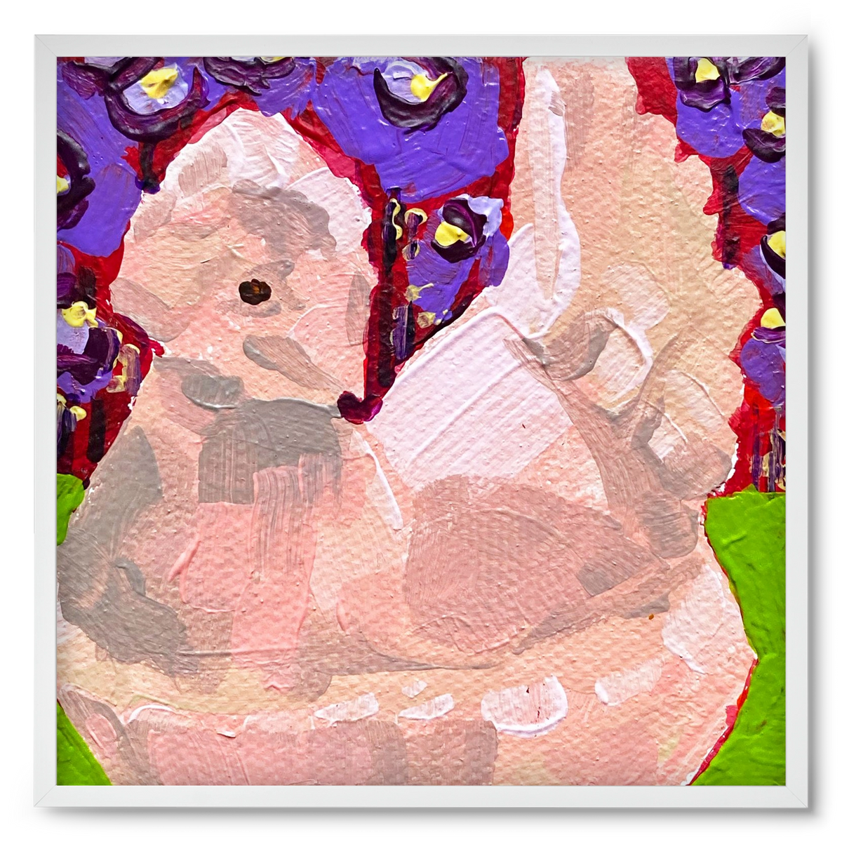 Mama Hen- picnic, 50x50 cm (50x50 cm), Fehér keret