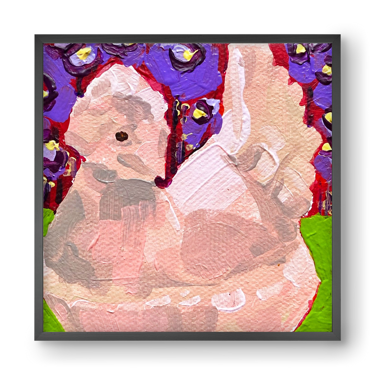 Mama Hen- picnic, 40x40 cm (40x40 cm), Fekete keret