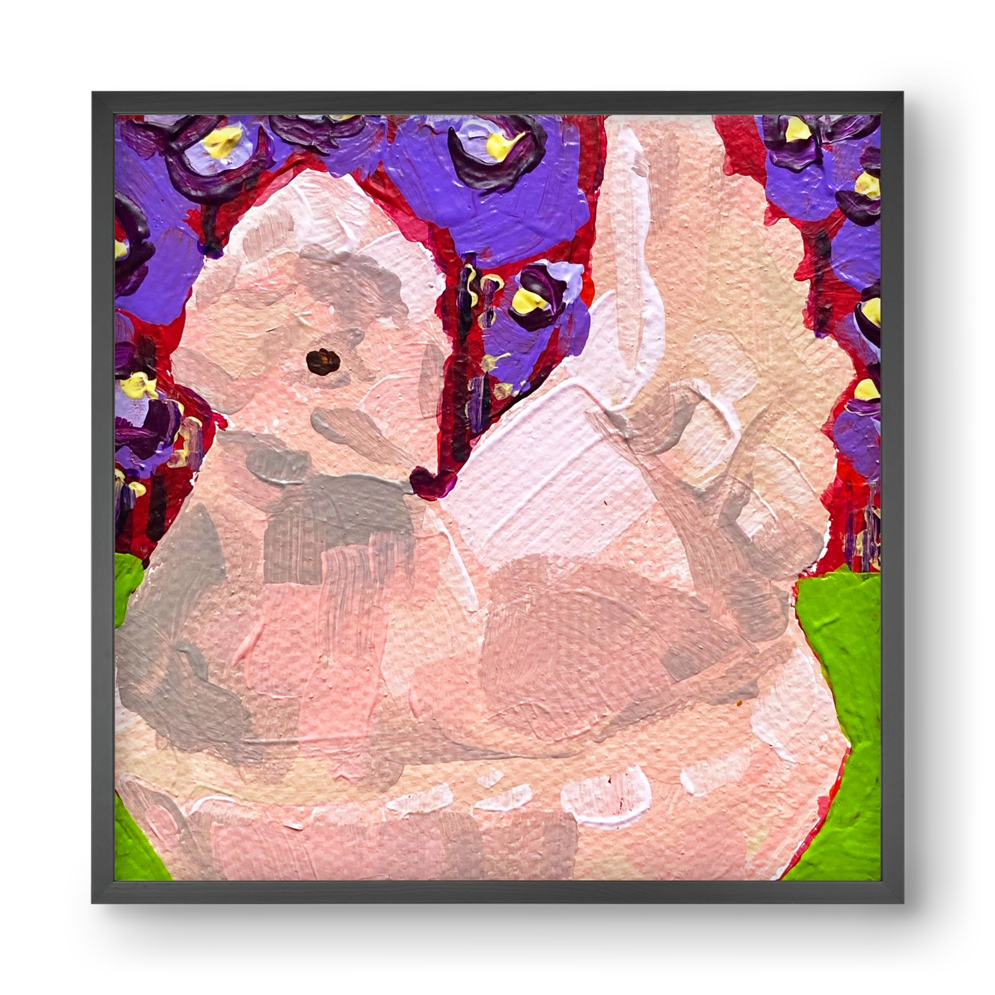 Mama Hen- picnic, 40x40 cm (40x40 cm), Fekete keret