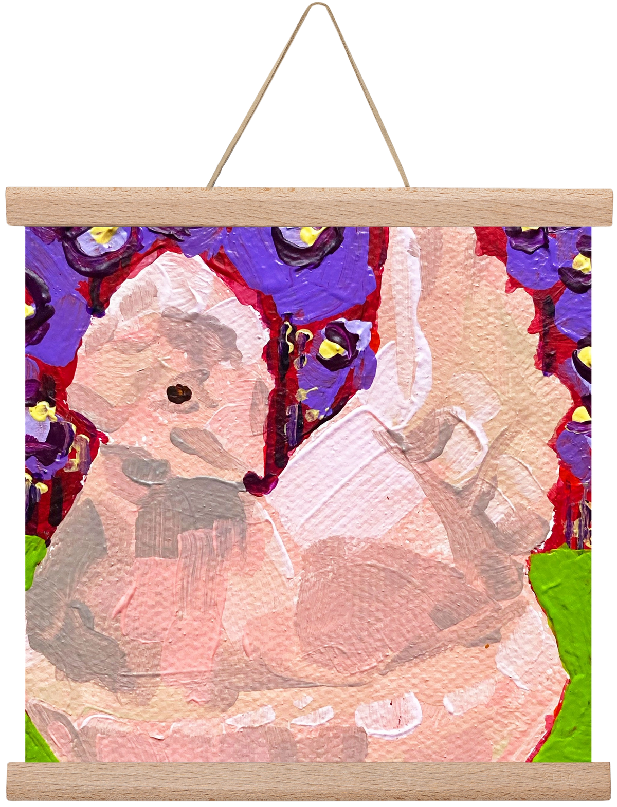 Mama Hen- picnic, 30x30 cm (30x30 cm), Tölgy akasztó