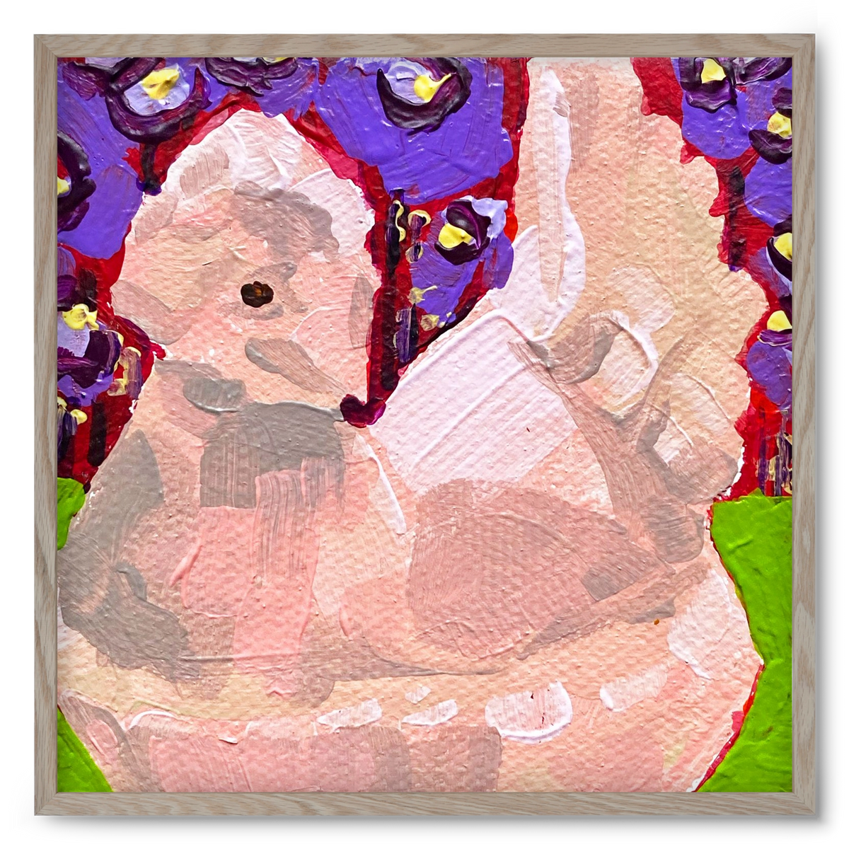 Mama Hen- picnic, 50x50 cm (50x50 cm), Tölgy keret