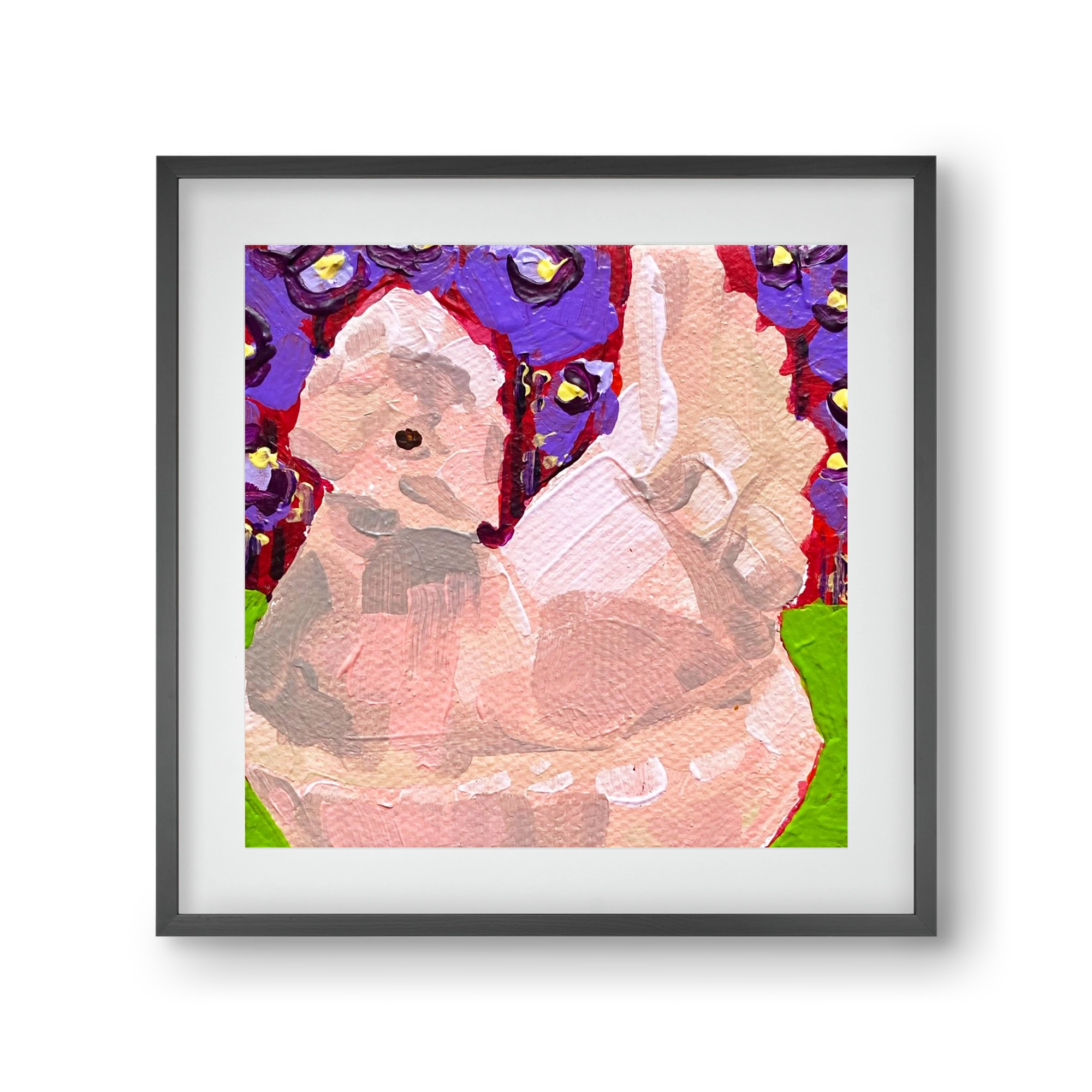 Mama Hen- picnic, 30x30 cm (20x20 cm), Fekete keret, paszpartuval
