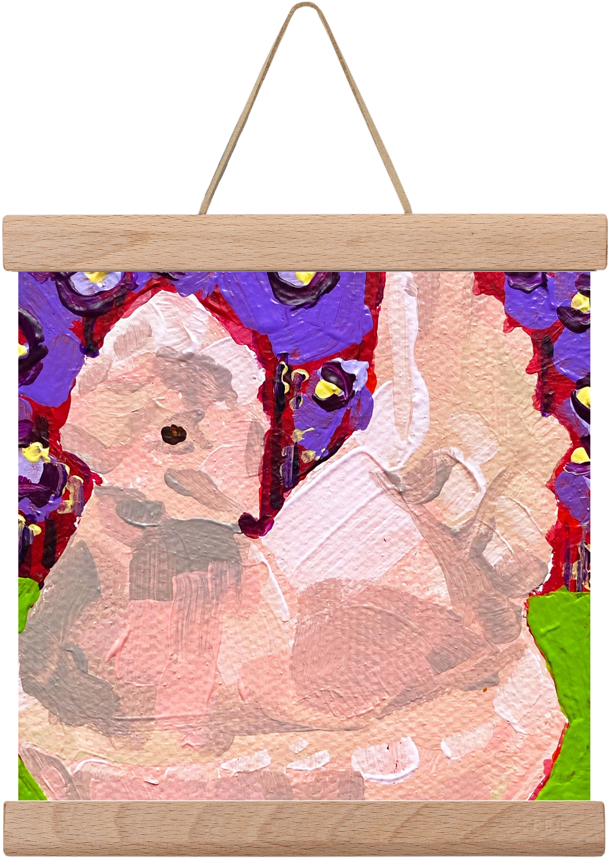 Mama Hen- picnic, 20x20 cm (20x20 cm), Tölgy akasztó