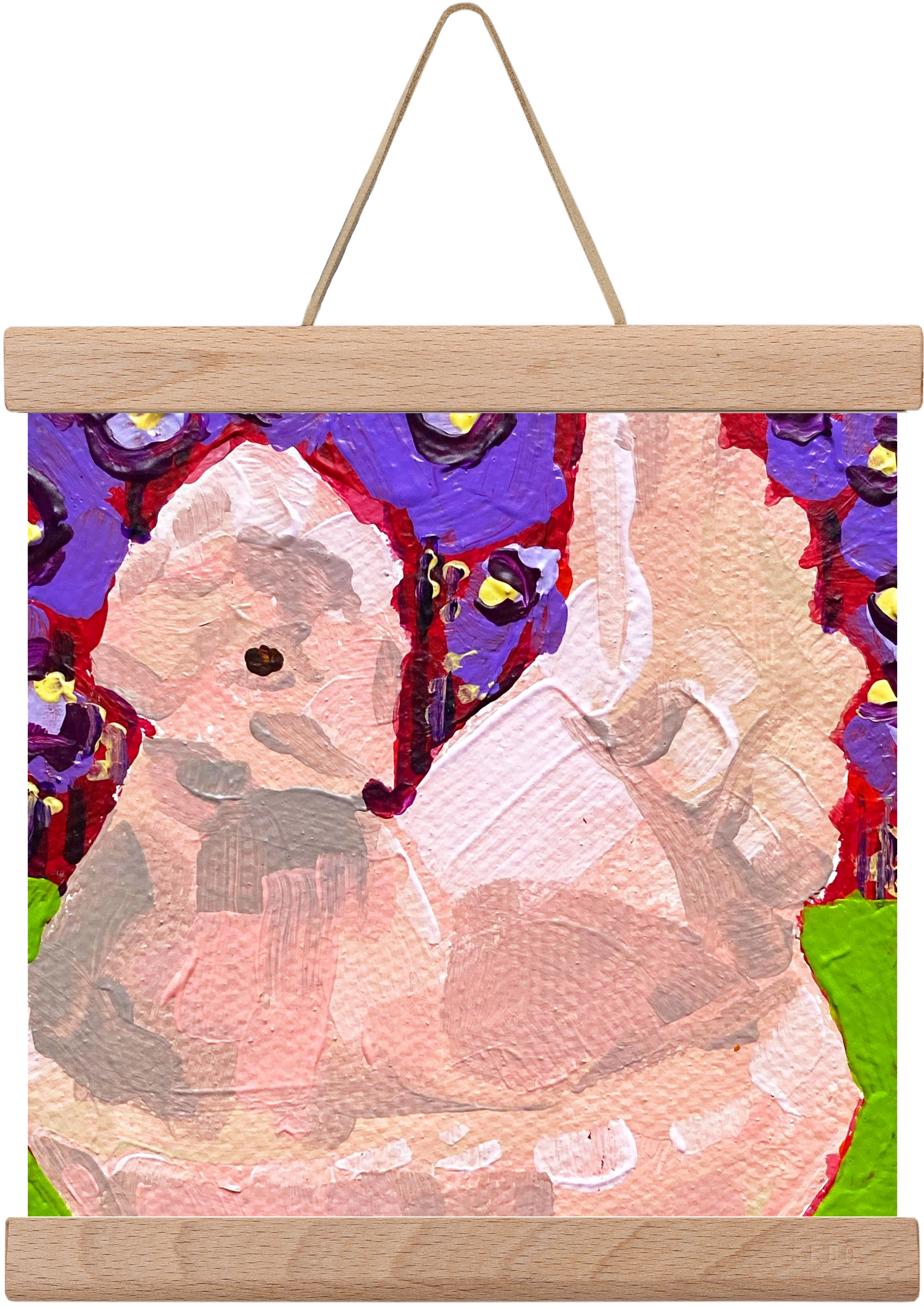 Mama Hen- picnic, 20x20 cm (20x20 cm), Tölgy akasztó