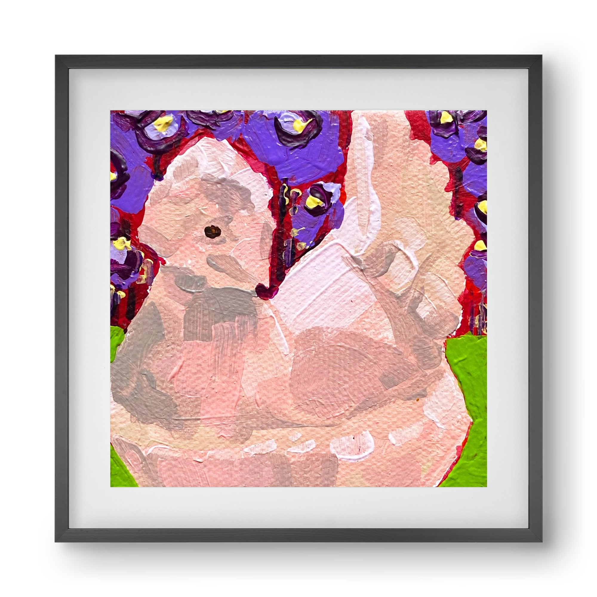 Mama Hen- picnic, 40x40 cm (30x30 cm), Fekete keret, paszpartuval