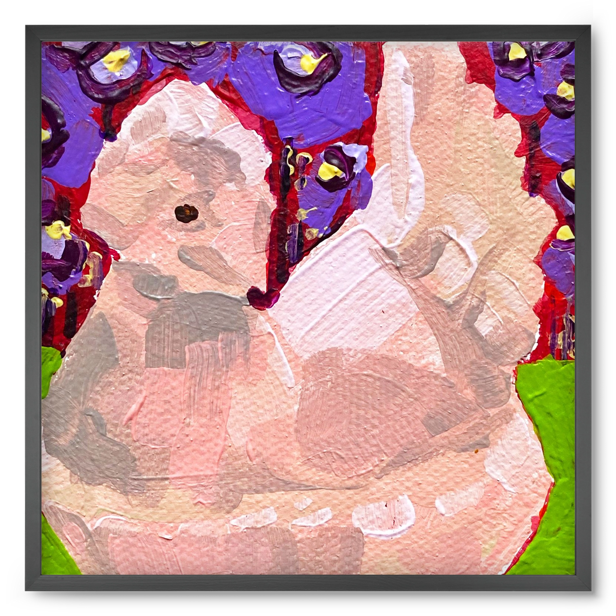 Mama Hen- picnic, 50x50 cm (50x50 cm), Fekete keret