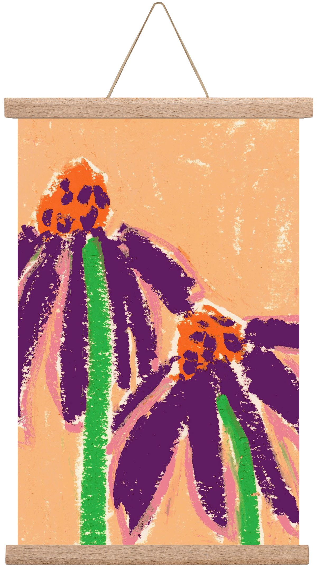 Echinacea, 30x45 cm (30x45 cm), Tölgy akasztó