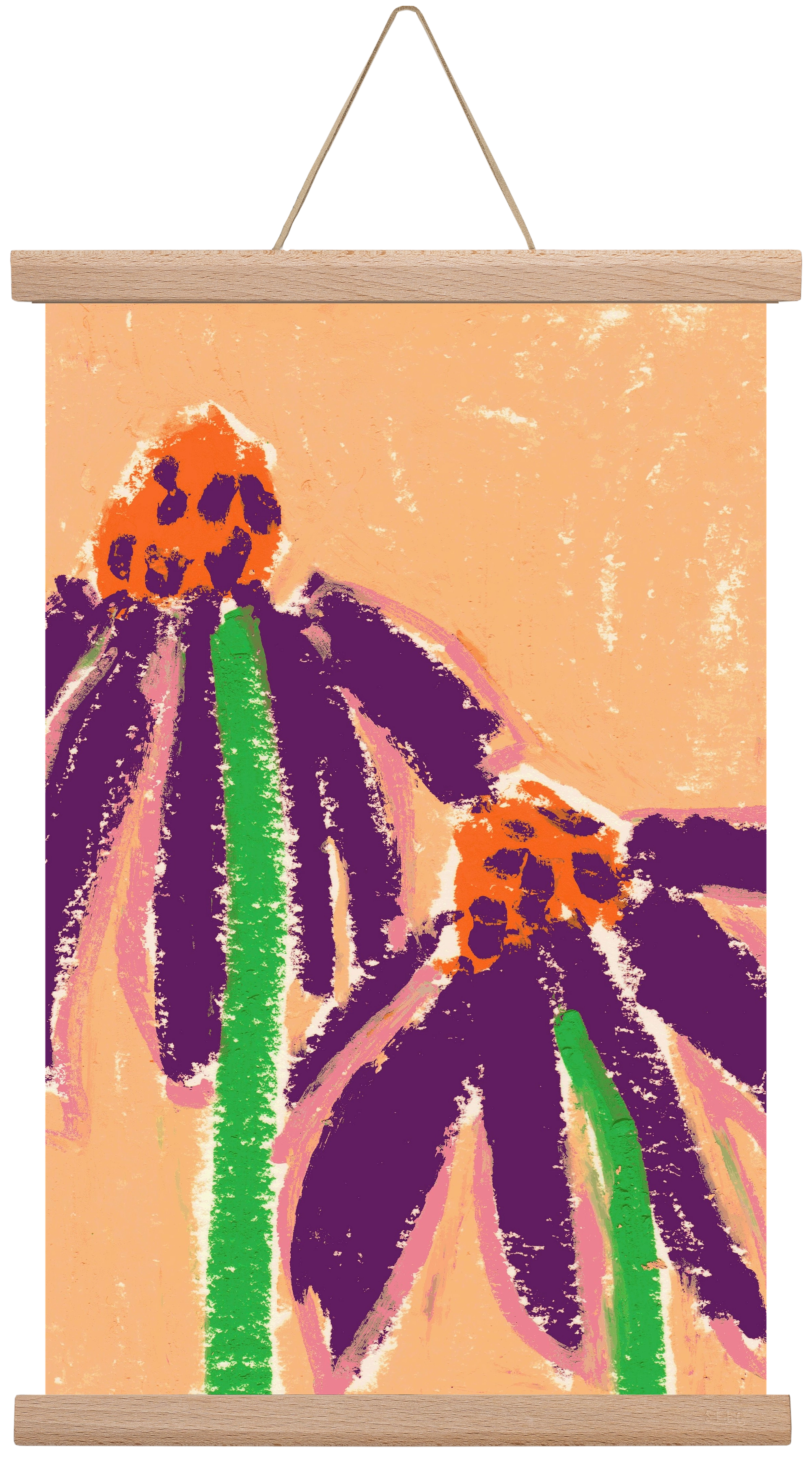 Echinacea, 30x45 cm (30x45 cm), Tölgy akasztó