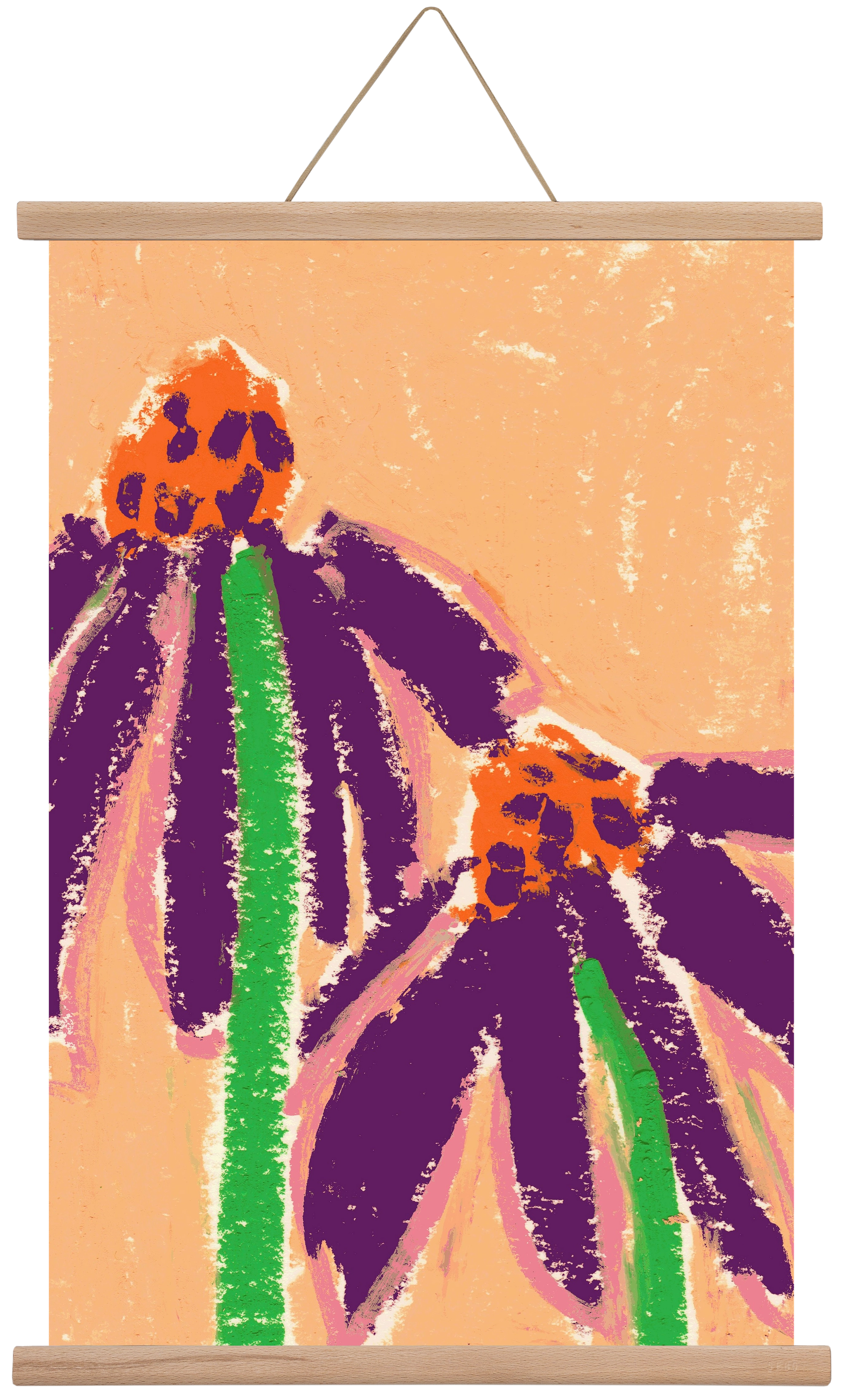 Echinacea, 40x60 cm (40x60 cm), Tölgy akasztó