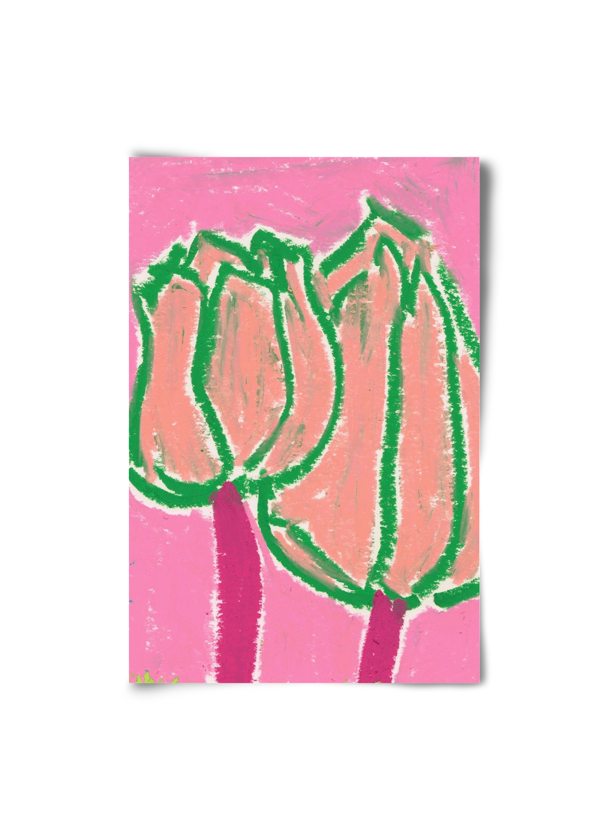 Pink tulips, 20x30 cm, Keret nélkül