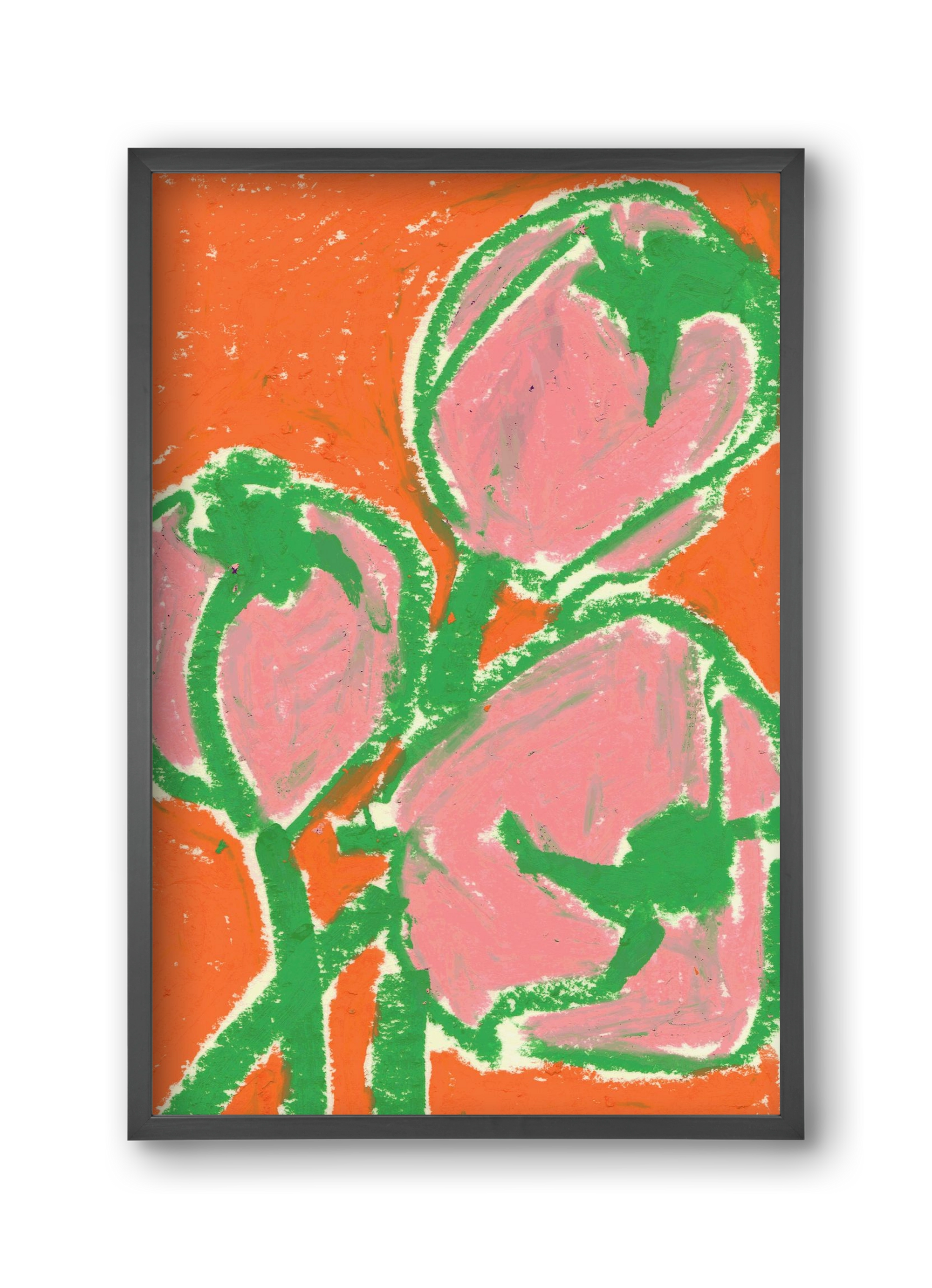 Little tulips, 30x45 cm (30x45 cm), Fekete keret