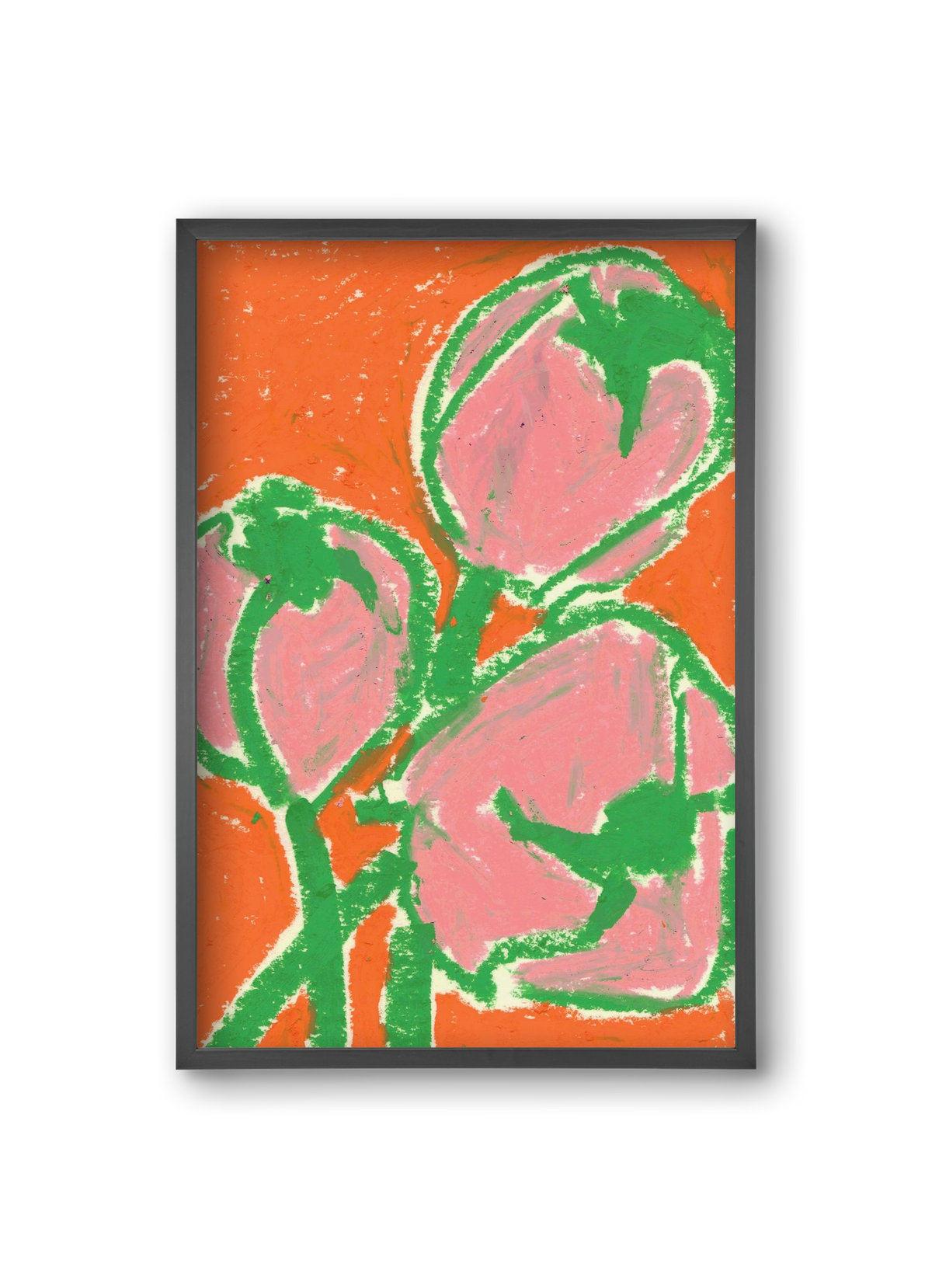 Little tulips, 20x30 cm (20x30 cm), Fekete keret