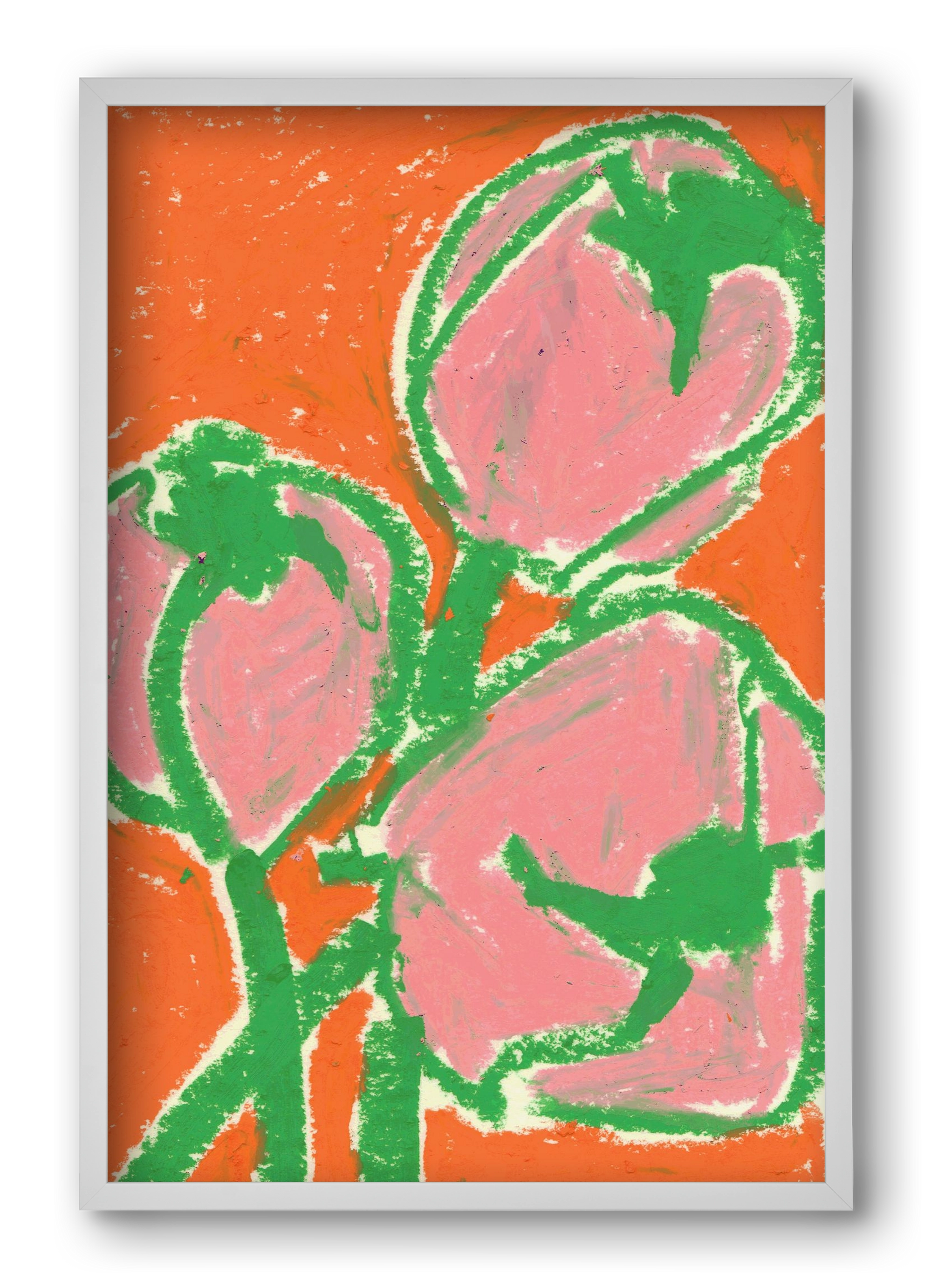 Little tulips, 40x60 cm (40x60 cm), Fehér keret