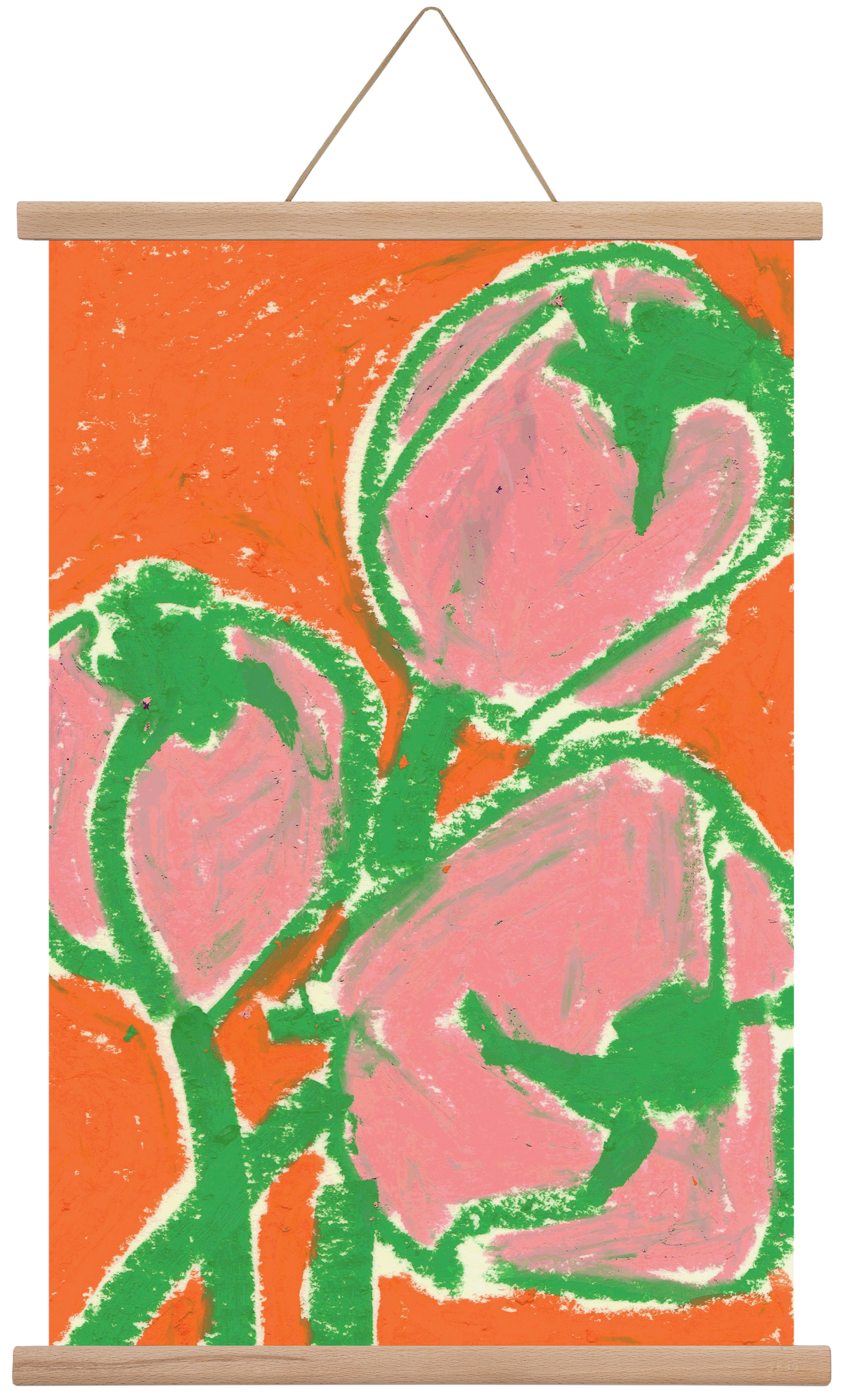Little tulips, 40x60 cm (40x60 cm), Tölgy akasztó