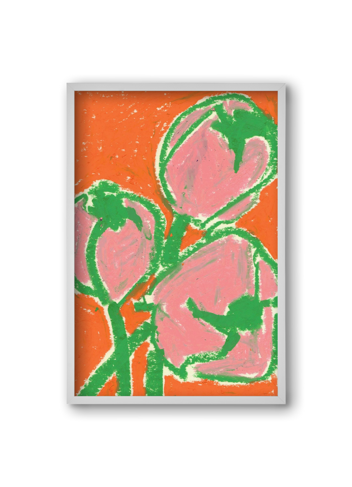 Little tulips, 20x30 cm (20x30 cm), Fehér keret