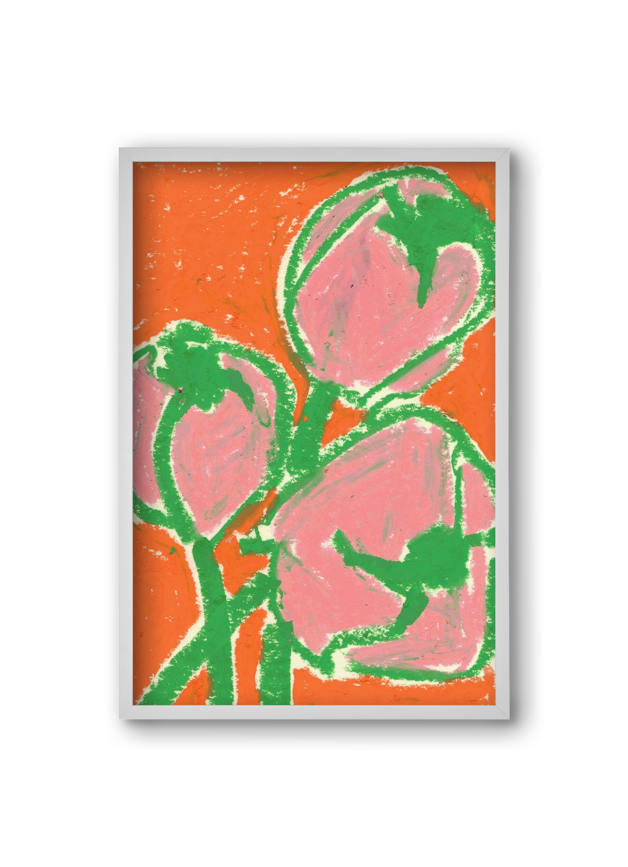 Little tulips, 20x30 cm (20x30 cm), Fehér keret