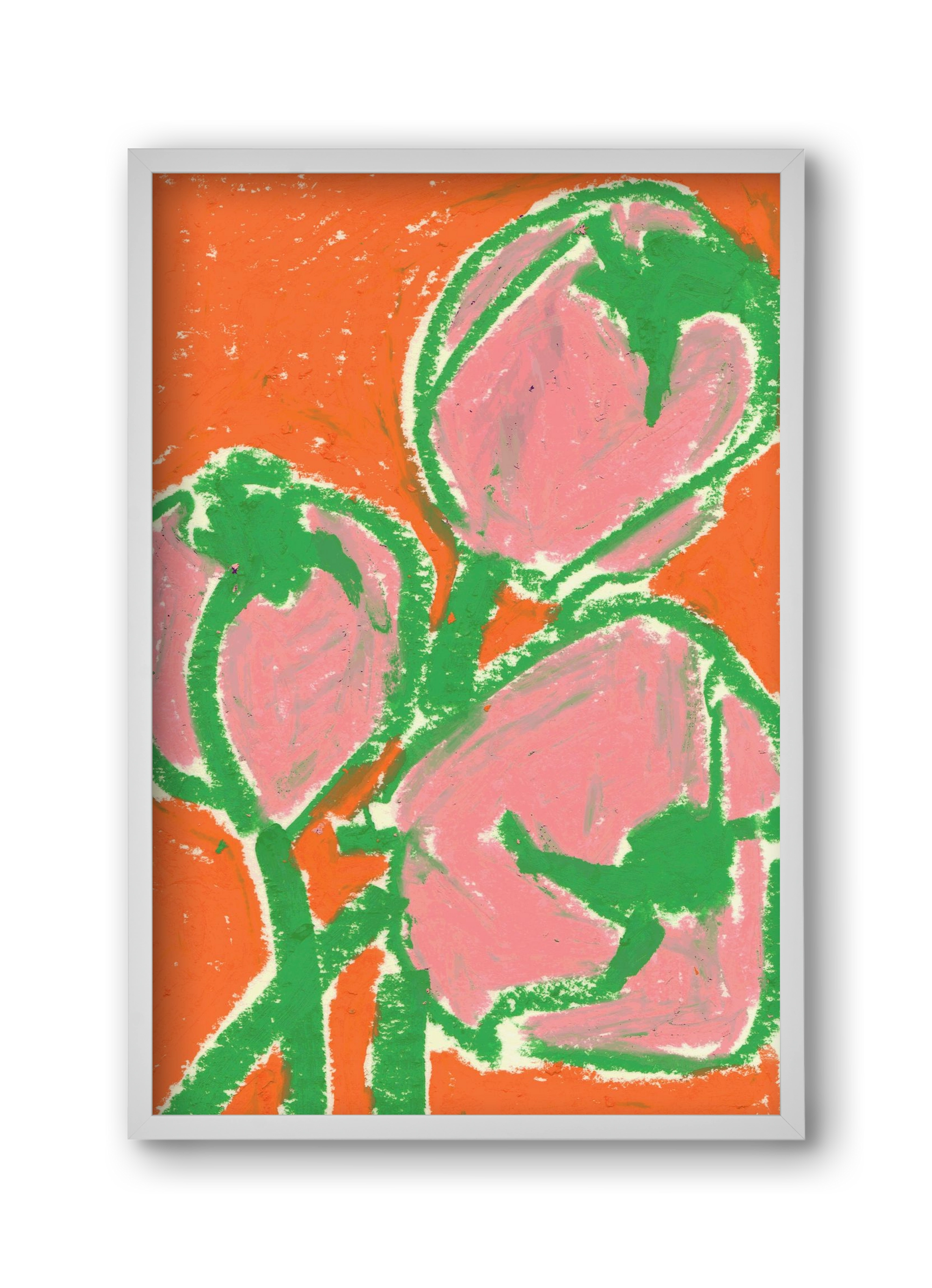 Little tulips, 30x45 cm (30x45 cm), Fehér keret