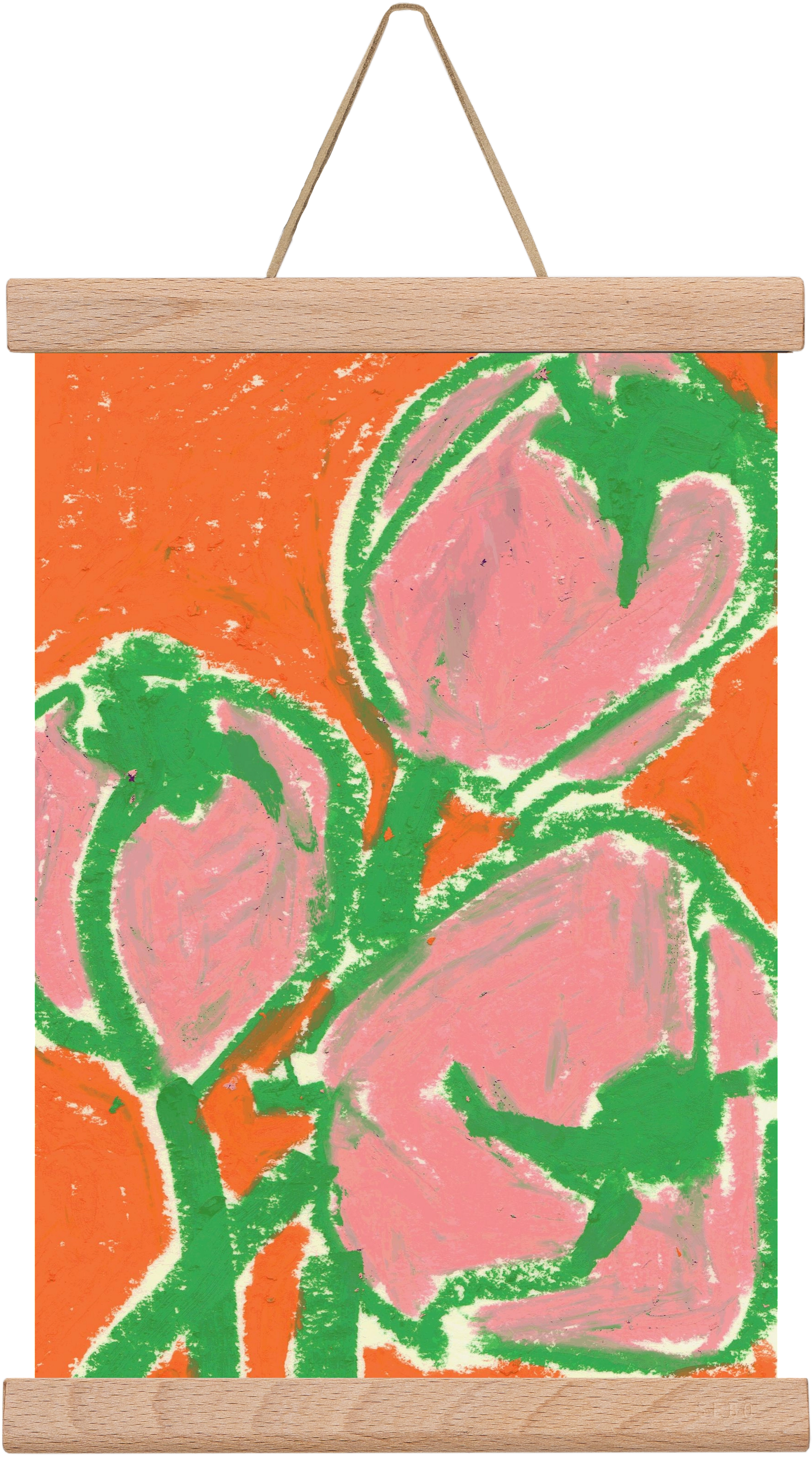 Little tulips, 20x30 cm (20x30 cm), Tölgy akasztó