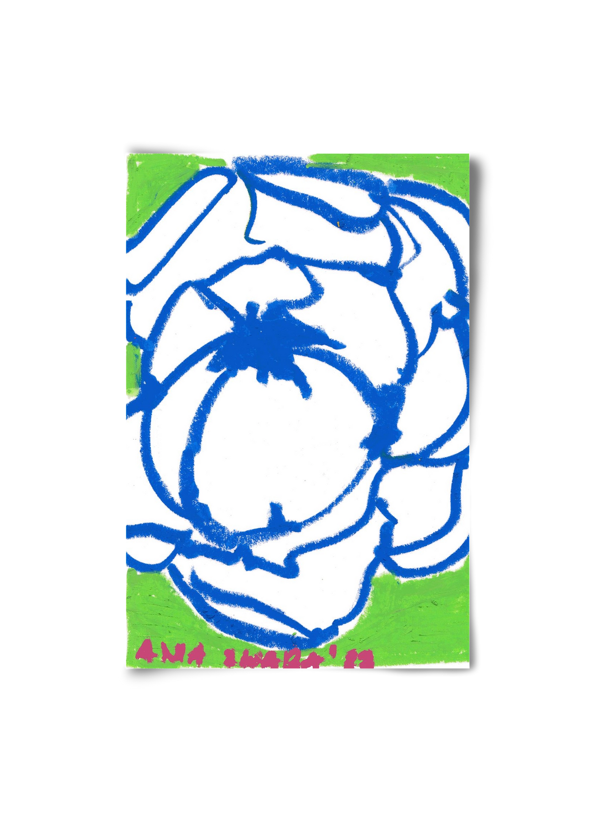 Blue peony, 20x30 cm, Keret nélkül