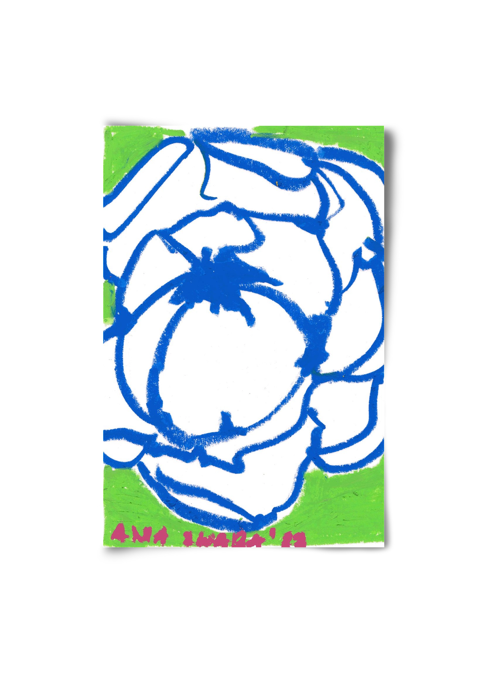 Blue peony, 20x30 cm, Keret nélkül