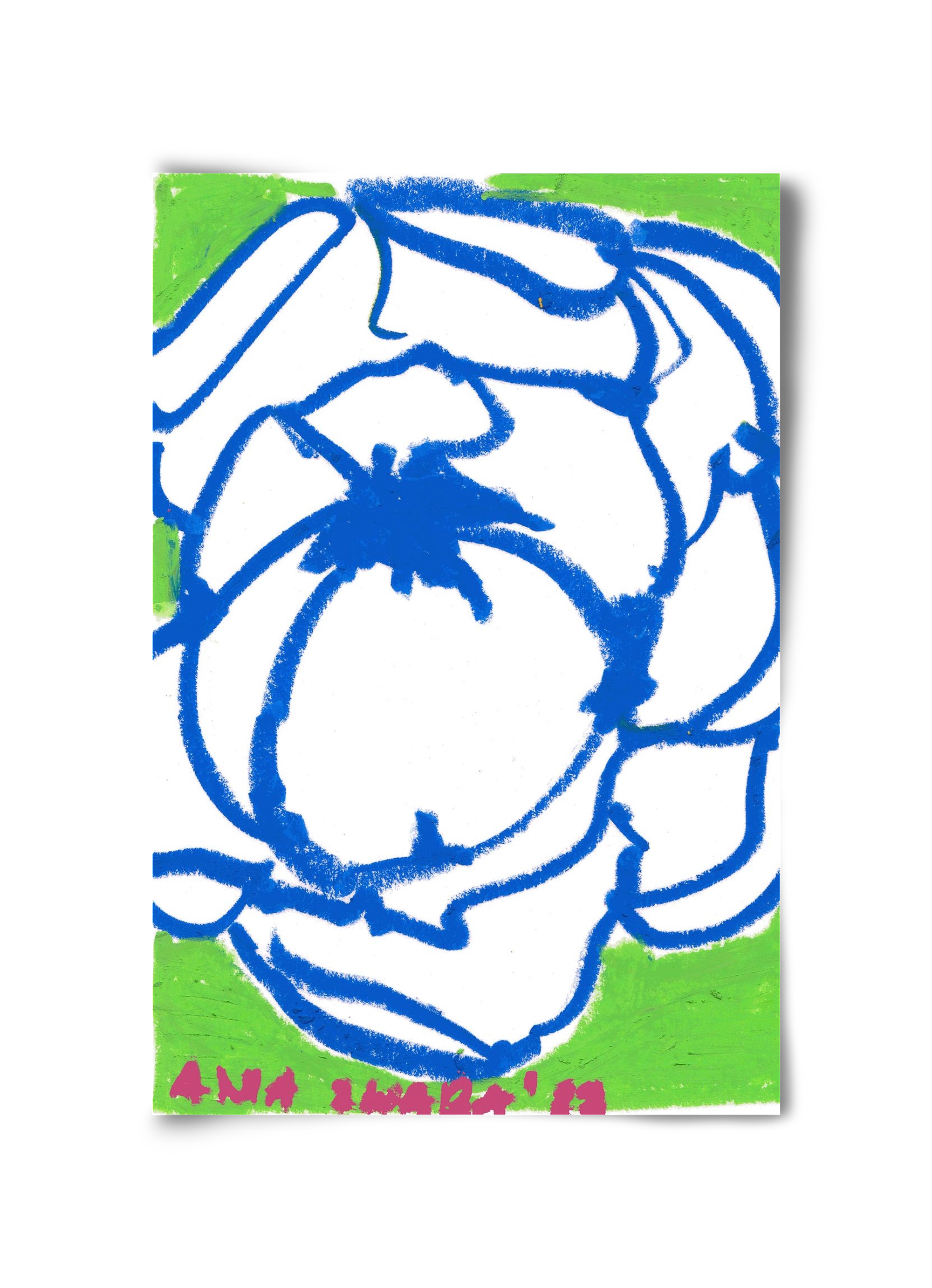 Blue peony, 30x45 cm, Keret nélkül