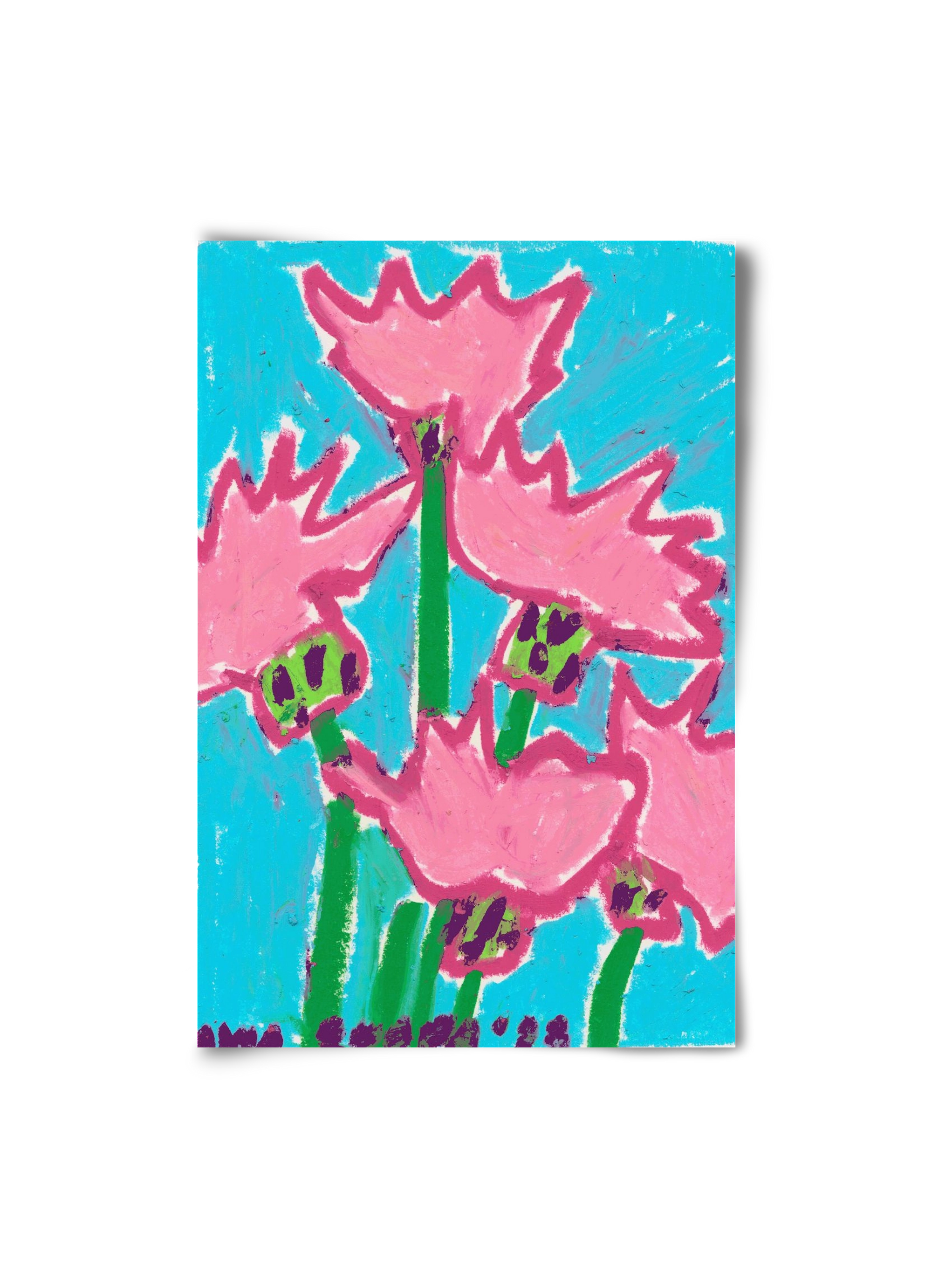 Wild Pink Flowers, 20x30 cm, Keret nélkül