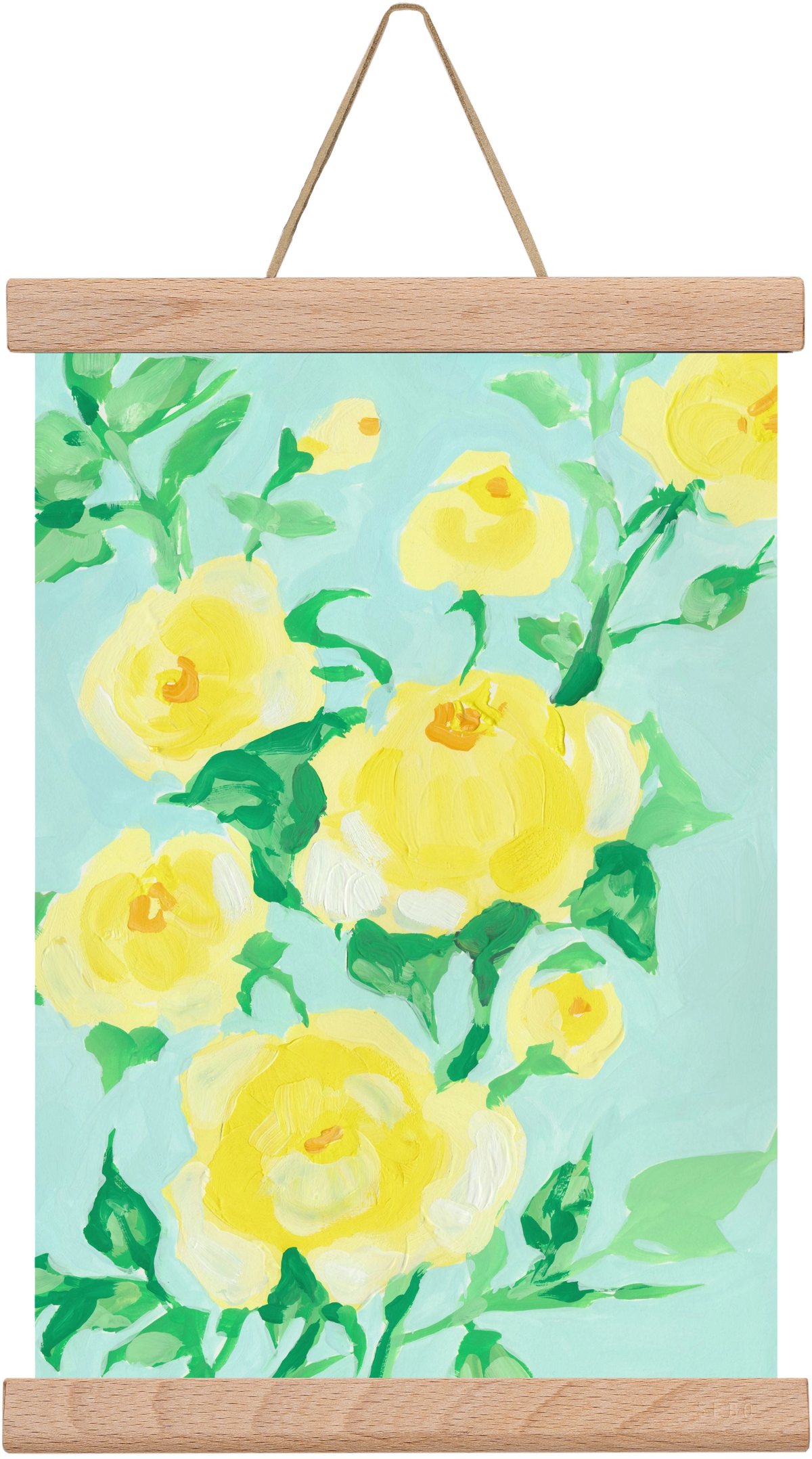 Lemon roses, 20x30 cm (20x30 cm), Tölgy akasztó