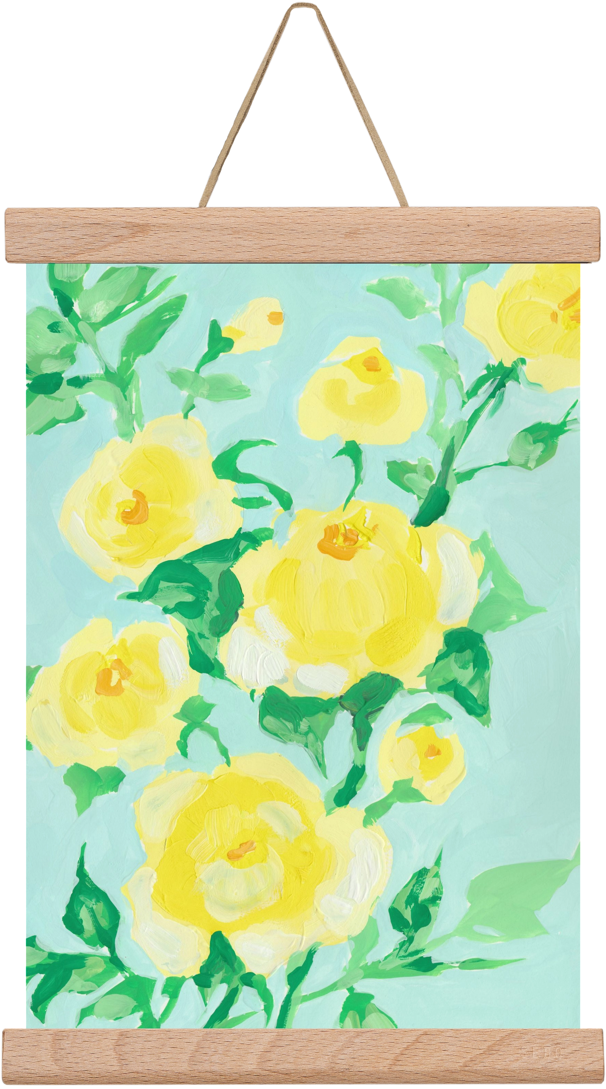 Lemon roses, 20x30 cm (20x30 cm), Tölgy akasztó