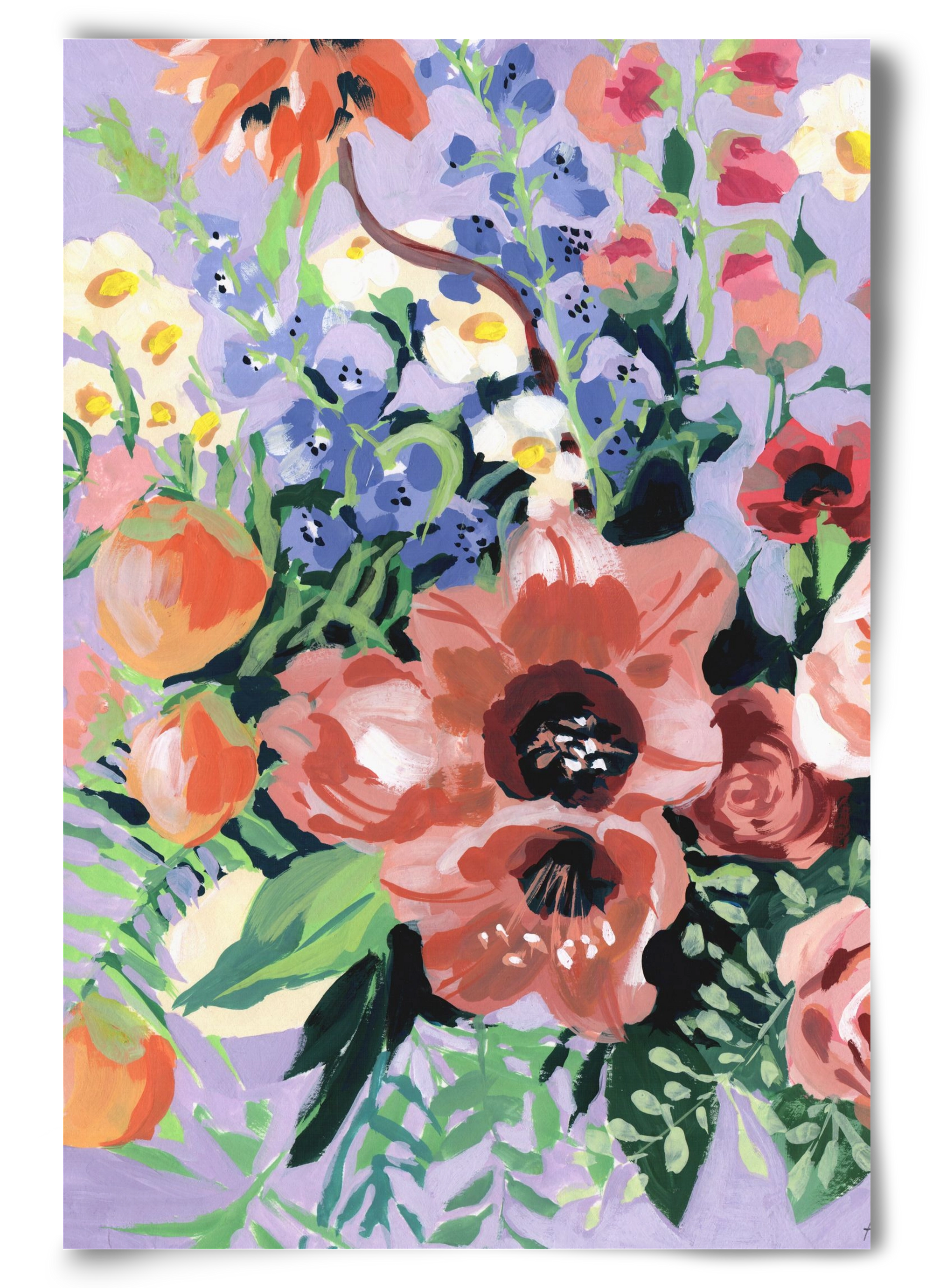 Tropical bouquet, 60x90 cm, Keret nélkül