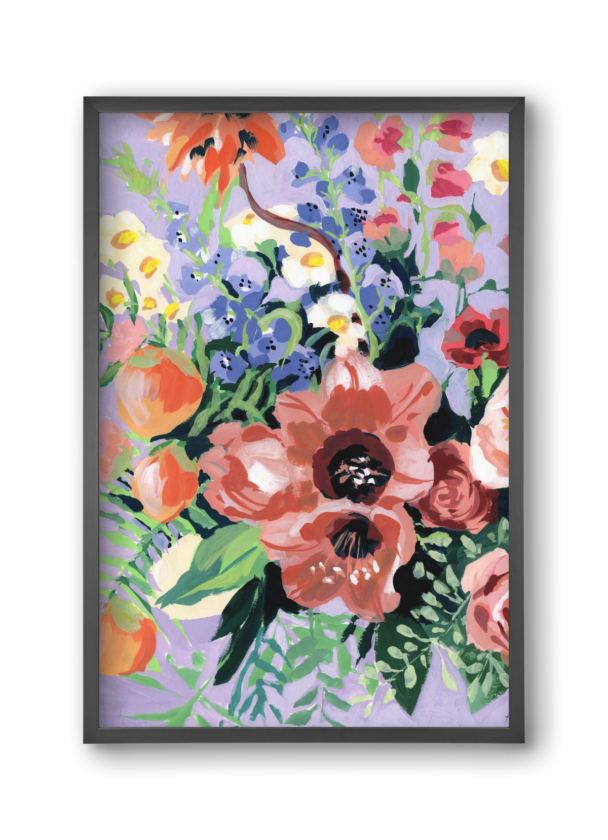 Tropical bouquet, 30x45 cm (30x45 cm), Fekete keret