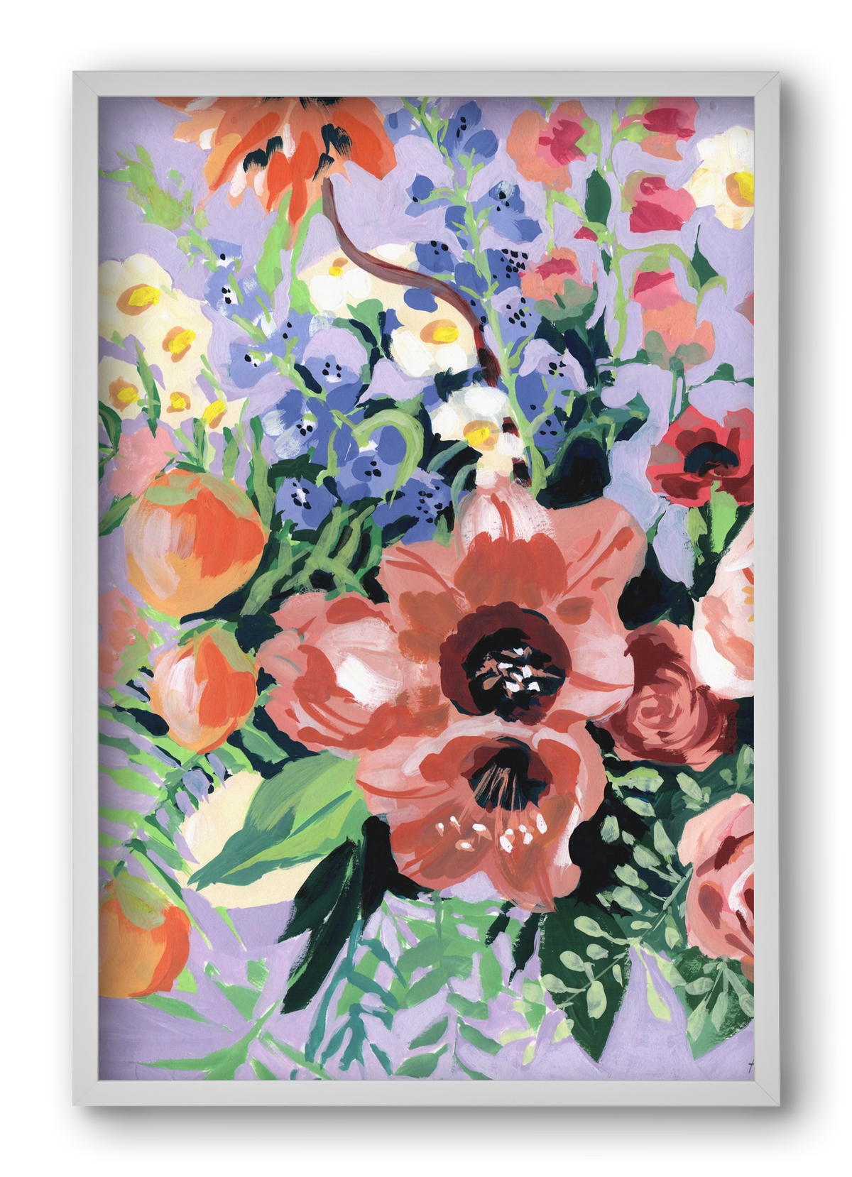 Tropical bouquet, 40x60 cm (40x60 cm), Fehér keret