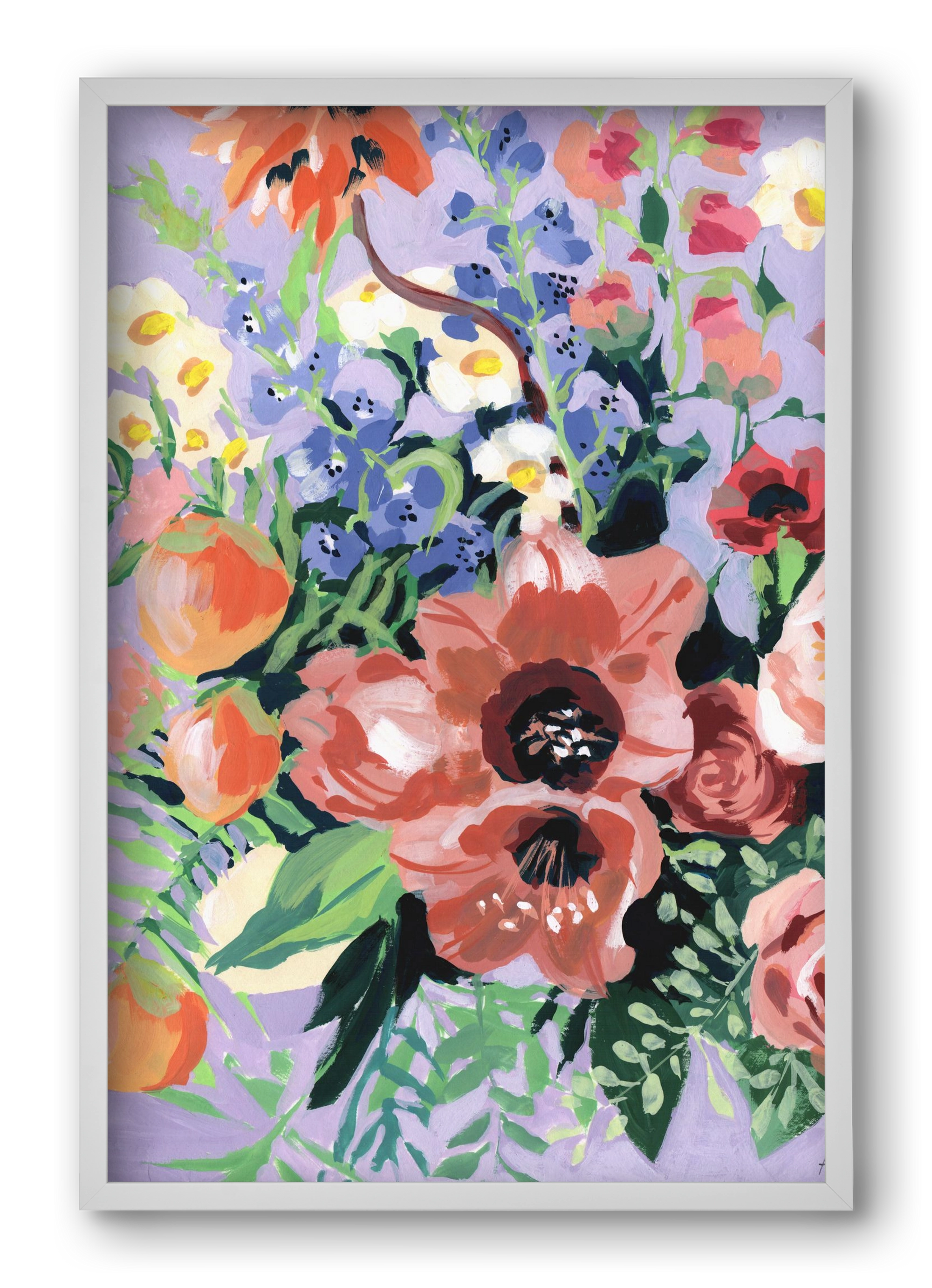 Tropical bouquet, 40x60 cm (40x60 cm), Fehér keret
