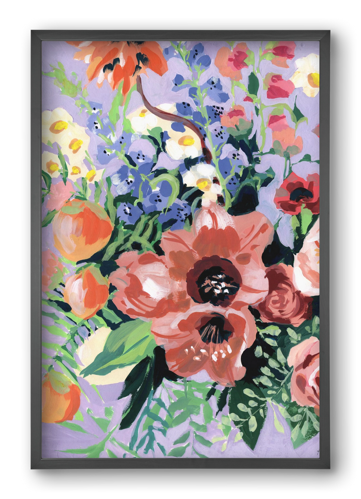 Tropical bouquet, 40x60 cm (40x60 cm), Fekete keret