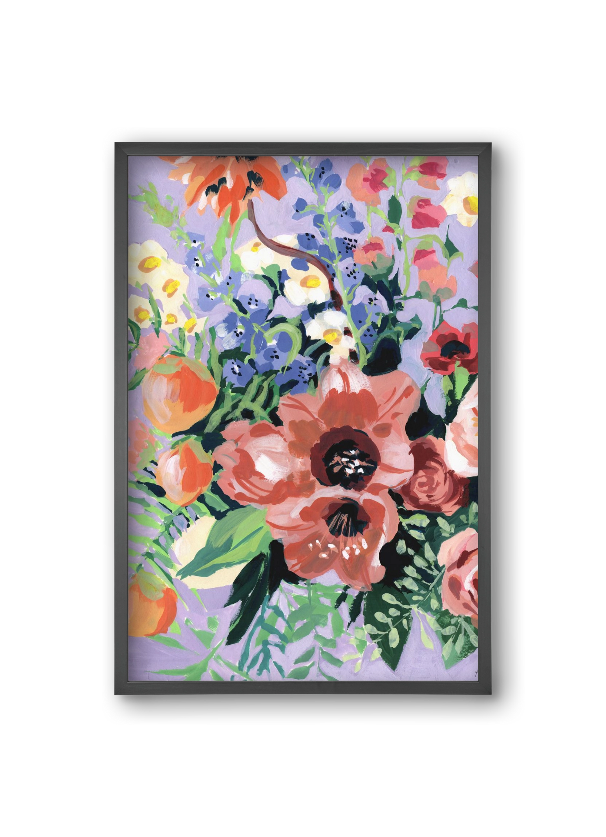 Tropical bouquet, 20x30 cm (20x30 cm), Fekete keret