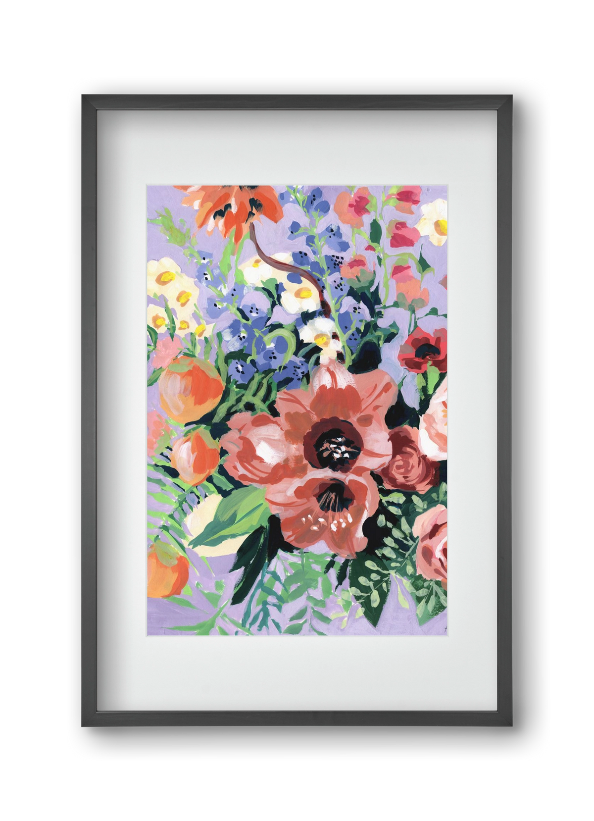 Tropical bouquet, 30x45 cm (20x30 cm), Fekete keret, paszpartuval