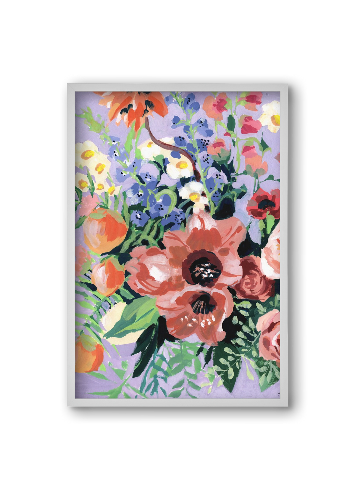 Tropical bouquet, 20x30 cm (20x30 cm), Fehér keret