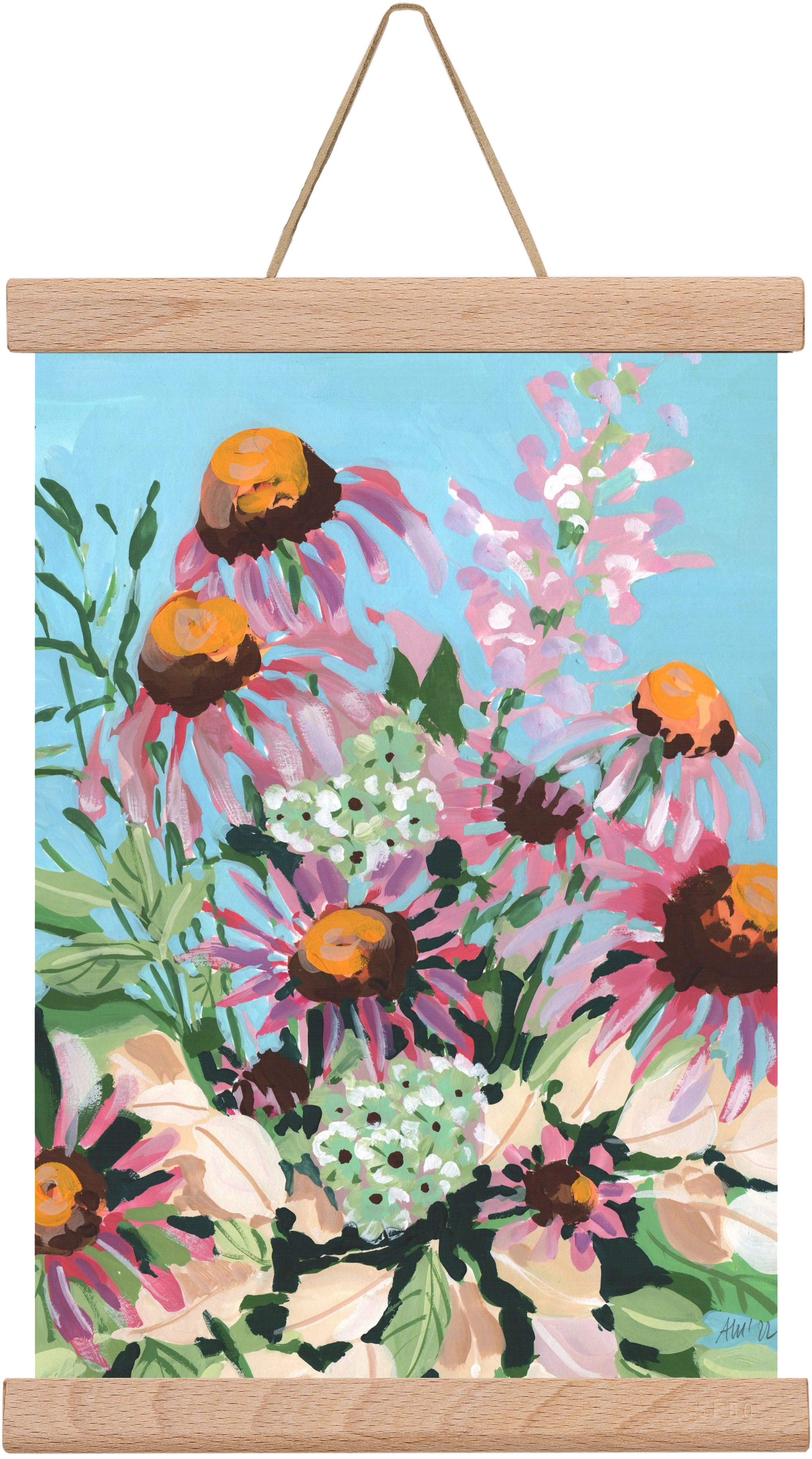 Echinacea purpurea, 20x30 cm (20x30 cm), Tölgy akasztó