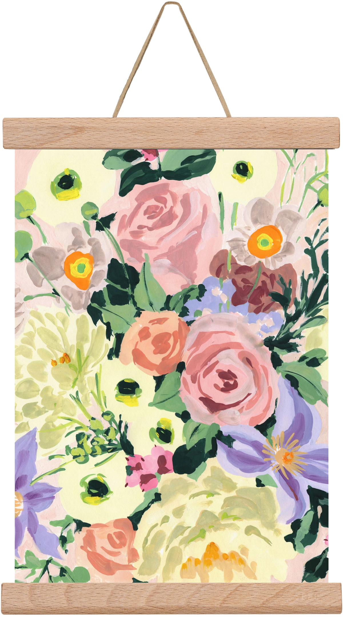 Romantic bouquet, 20x30 cm (20x30 cm), Tölgy akasztó